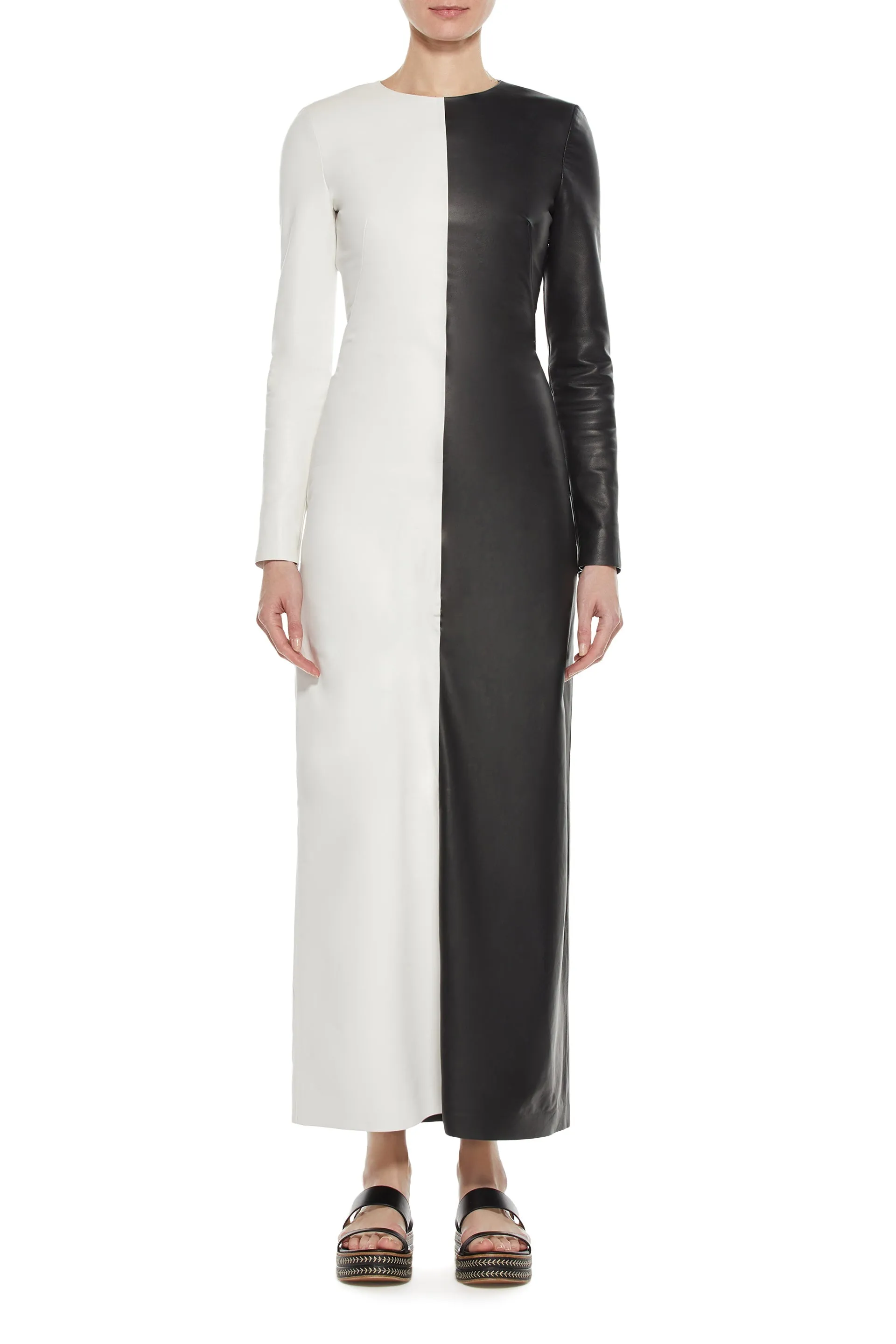 Currie Dress in Black & White Nappa Leather sold by Gabriela Hearst product image thumbnail 3