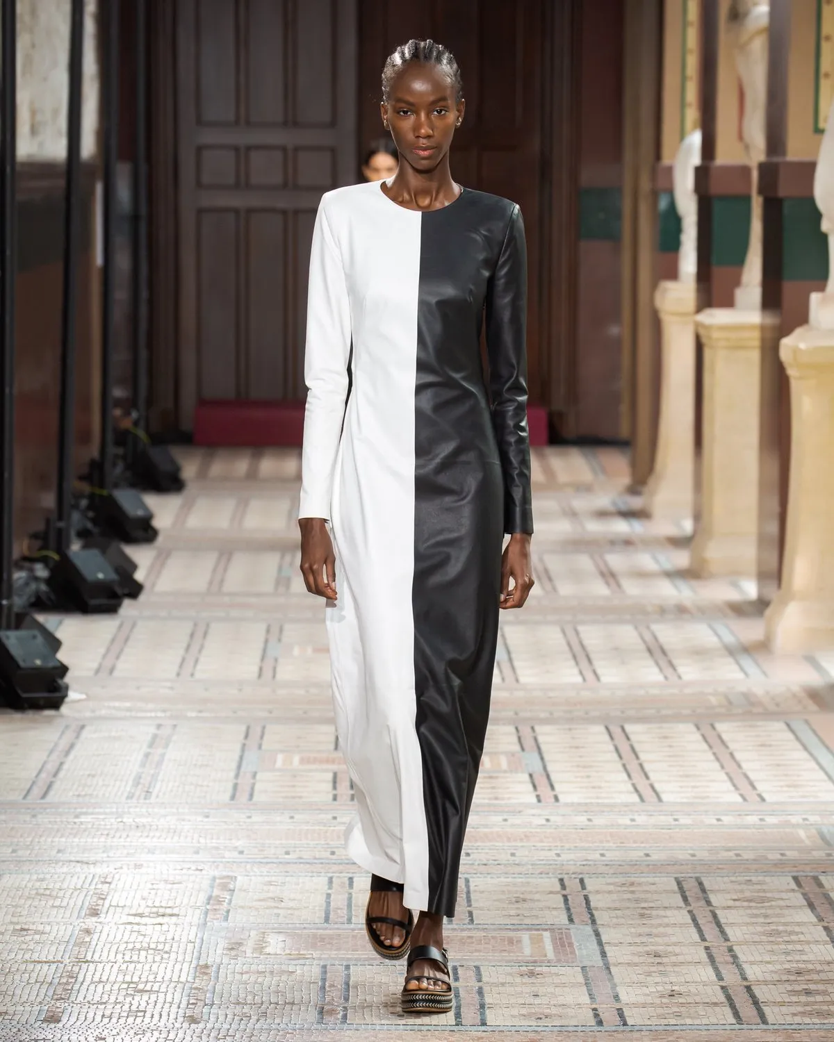 Currie Dress in Black & White Nappa Leather sold by Gabriela Hearst product image thumbnail 2