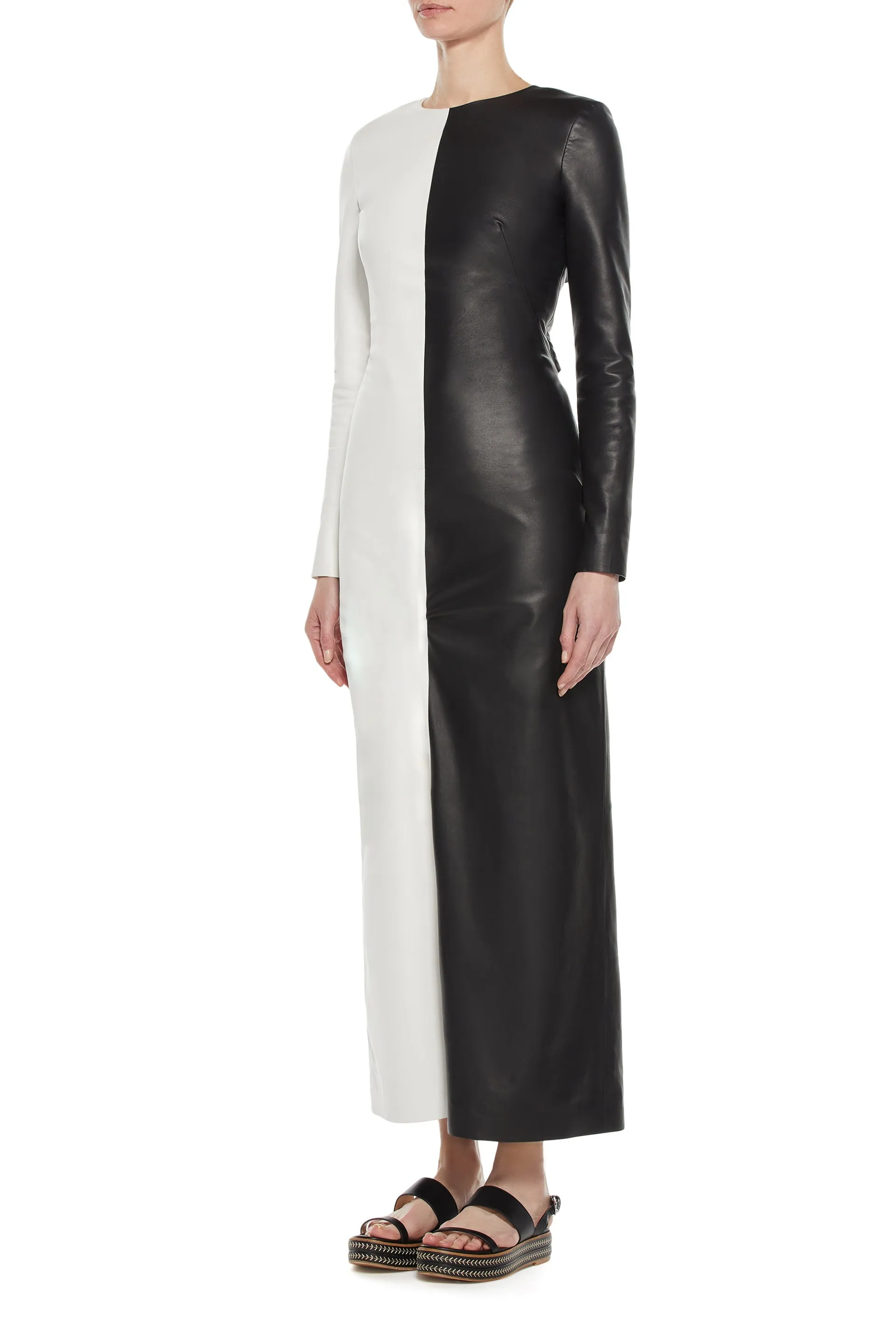 Currie Dress in Black & White Nappa Leather sold by Gabriela Hearst product image thumbnail 4