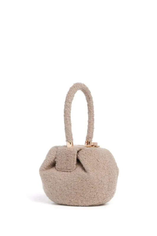 Demi Bag in Camel Cashmere Boucle sold by Gabriela Hearst