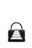 Diana Bag in Black Snakeskin & Ivory Crocodile Leather sold by Gabriela Hearst