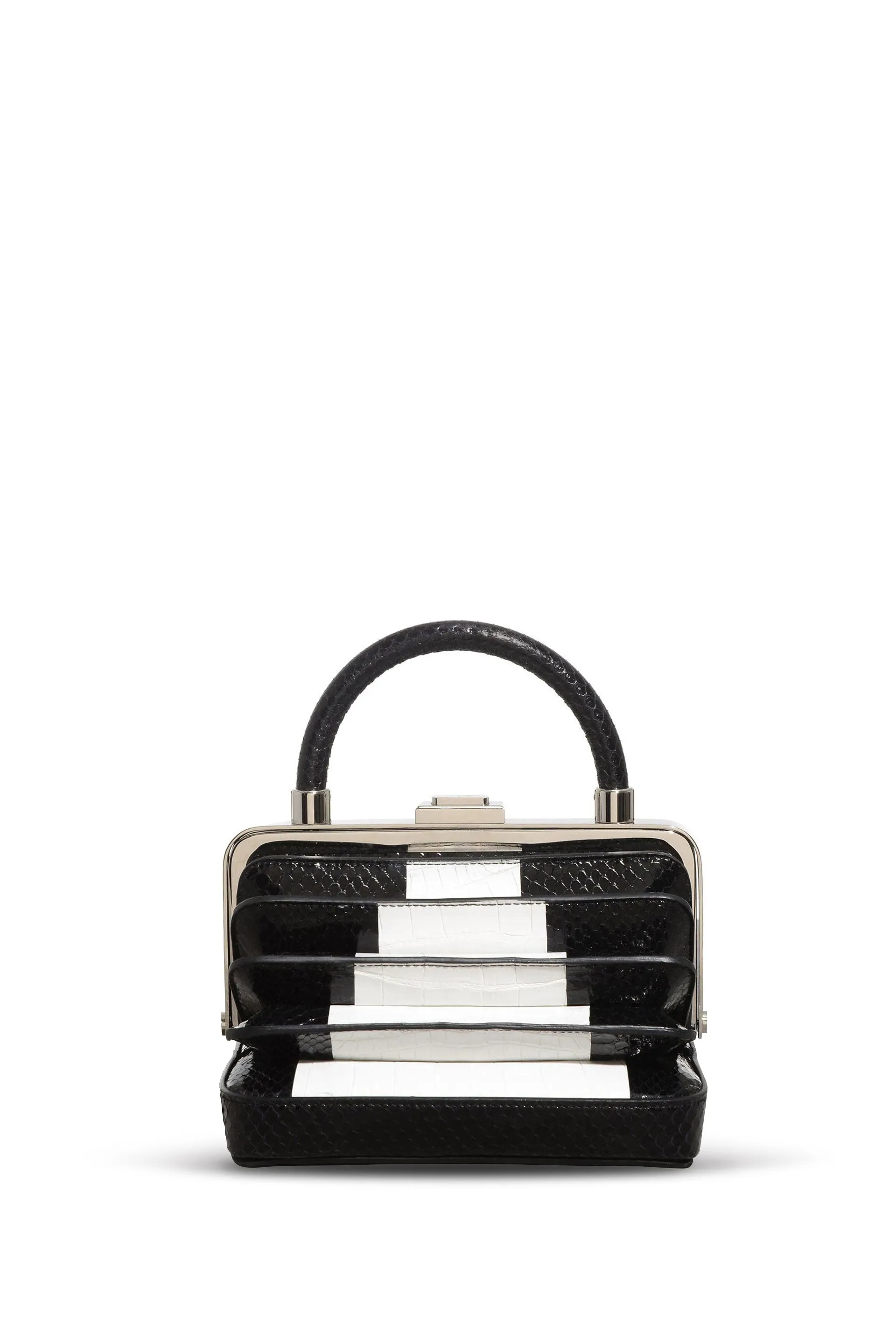 Diana Bag in Black Snakeskin & Ivory Crocodile Leather sold by Gabriela Hearst product image thumbnail 2