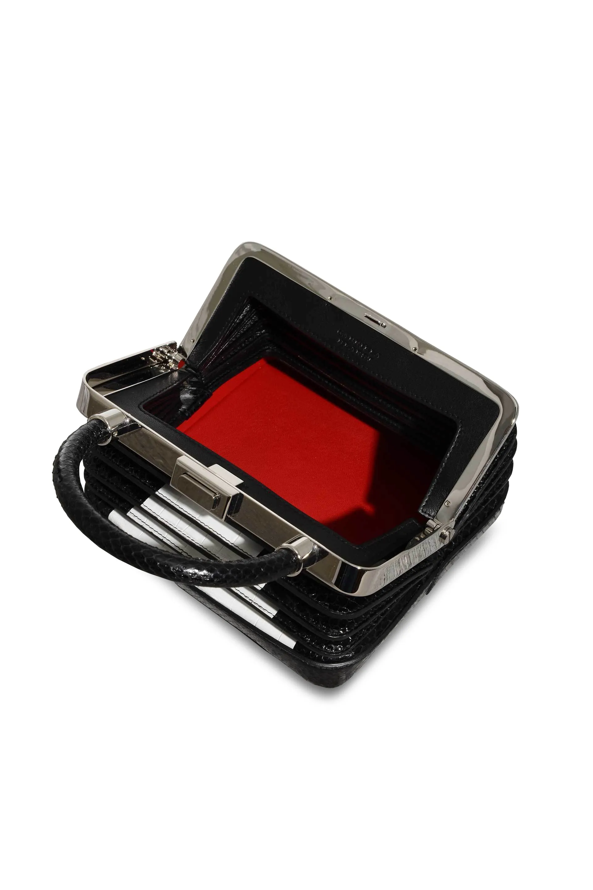 Diana Bag in Black Snakeskin & Ivory Crocodile Leather sold by Gabriela Hearst product image thumbnail 4