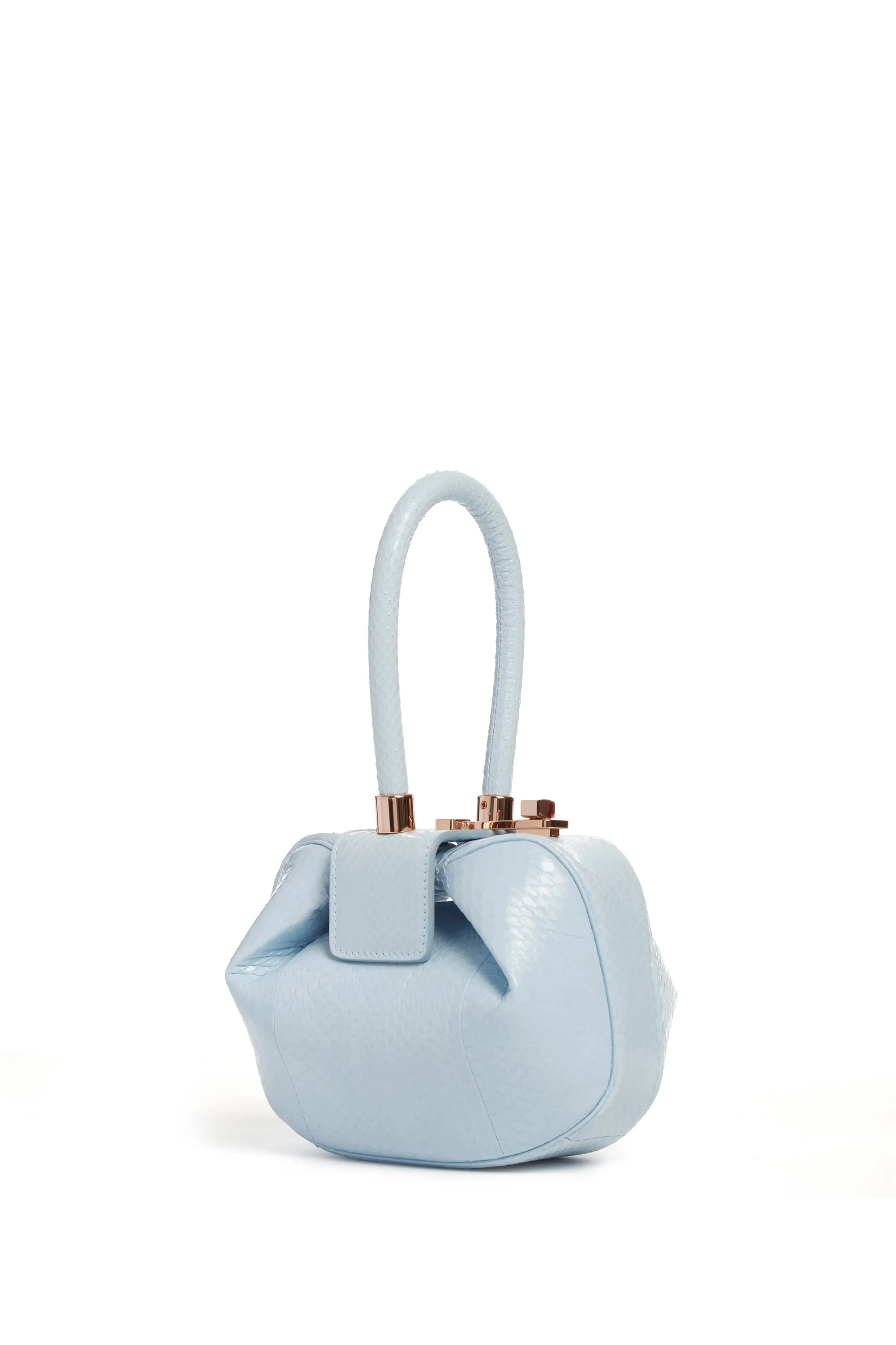 Demi Bag in Light Blue Snakeskin sold by Gabriela Hearst