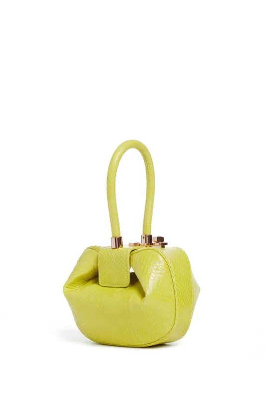 Demi Bag in Lime Adamite Snakeskin sold by Gabriela Hearst
