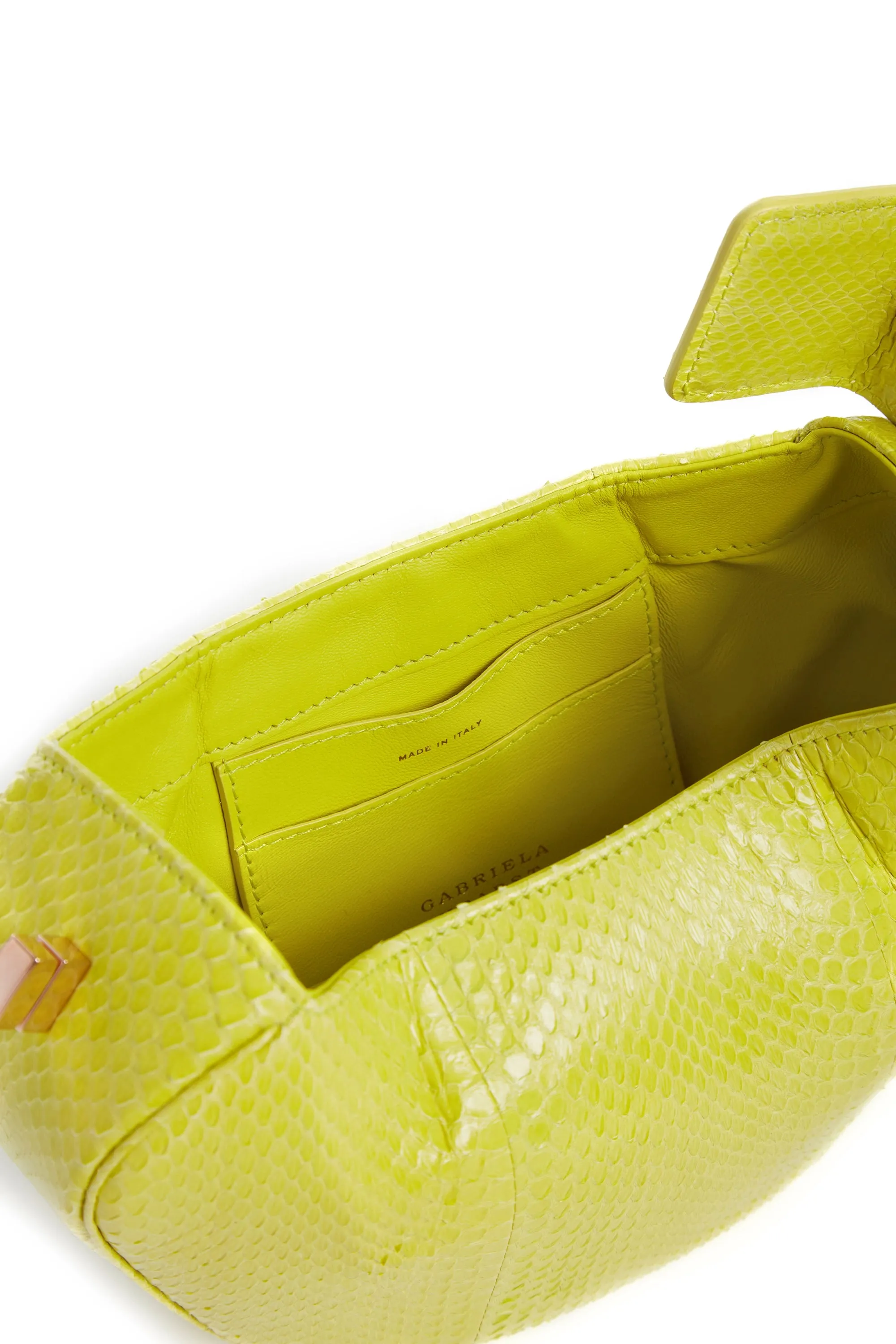 Demi Bag in Lime Adamite Snakeskin sold by Gabriela Hearst product image thumbnail 5