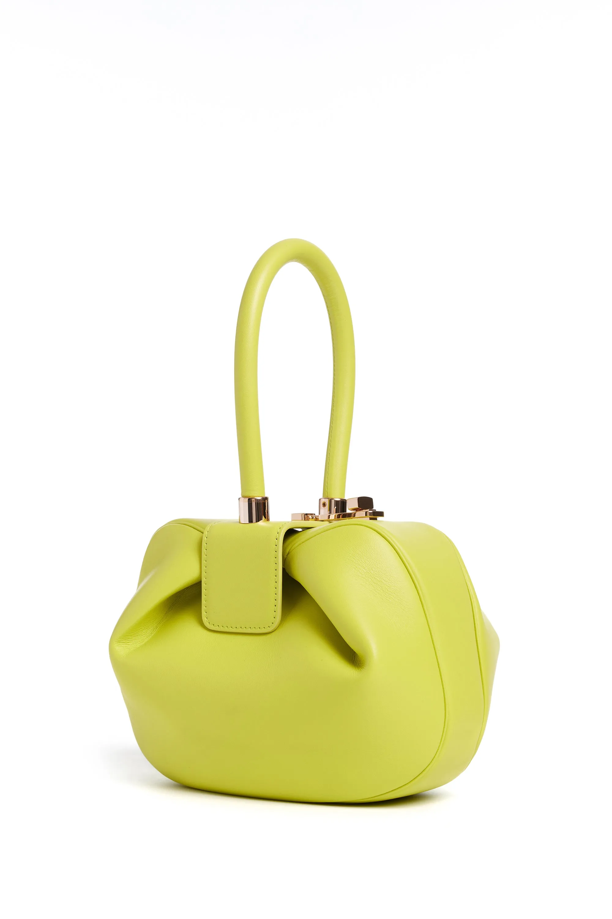 Nina Bag in Lime Adamite Nappa Leather sold by Gabriela Hearst