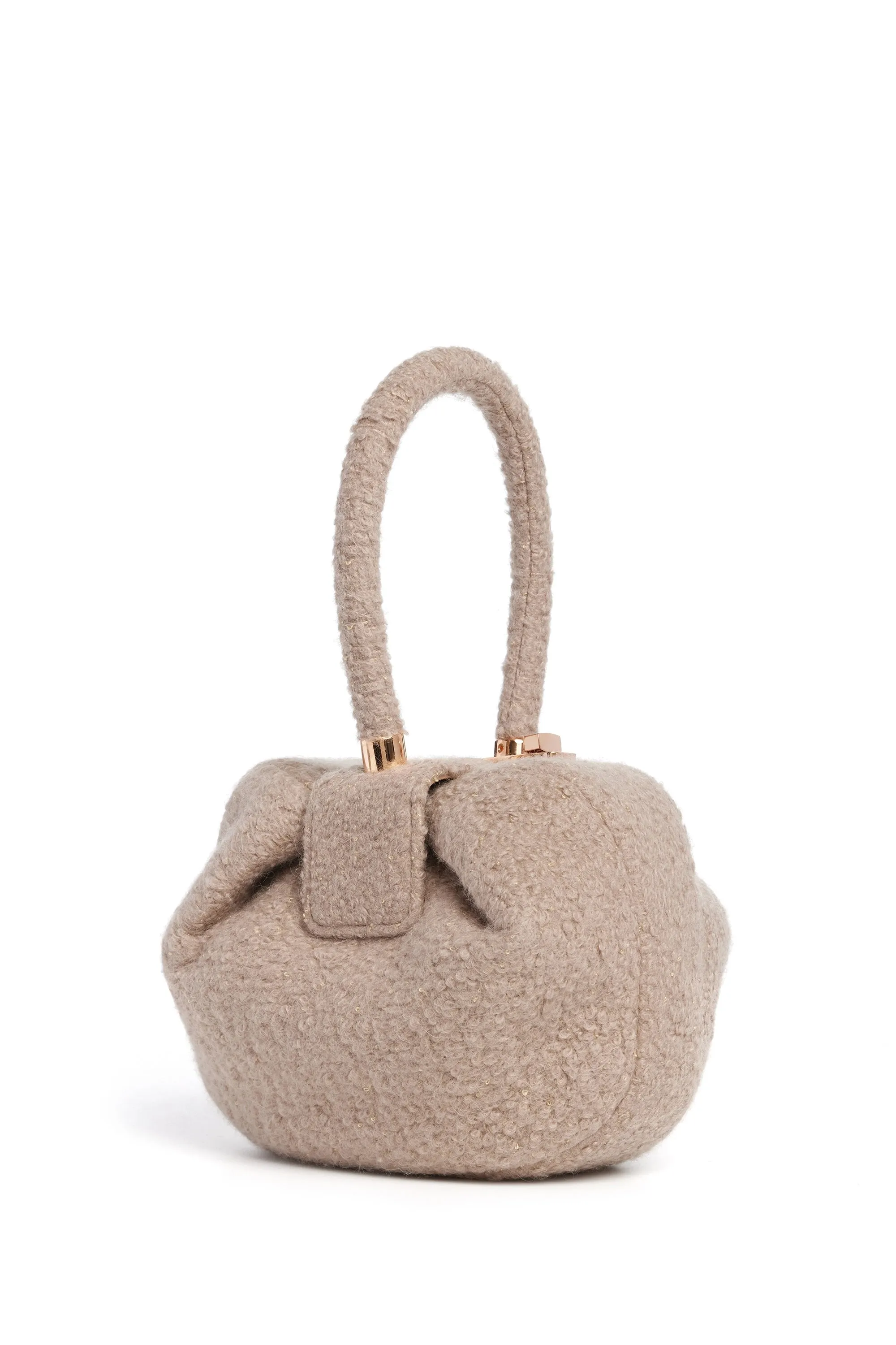 Nina Bag in Camel Cashmere Boucle sold by Gabriela Hearst