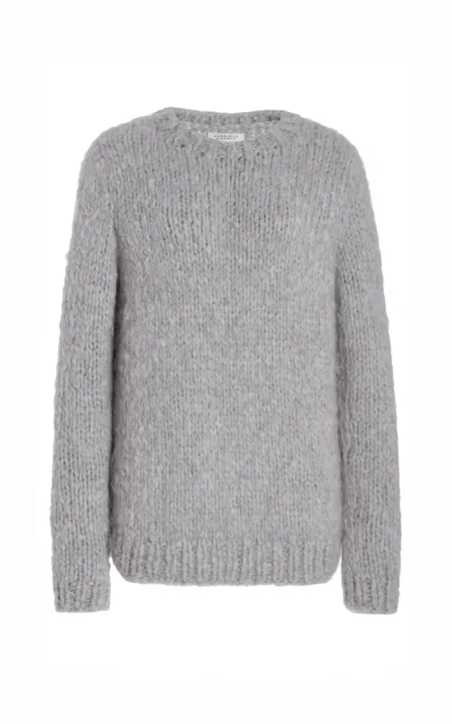 Lawrence Knit Sweater in Heather Grey Welfat Cashmere M sold by Gabriela Hearst