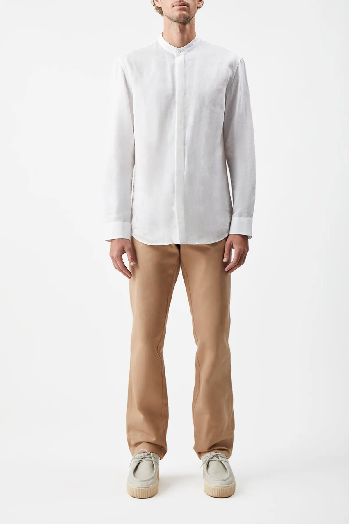 Ollie Shirt in White Linen sold by Gabriela Hearst product image thumbnail 2