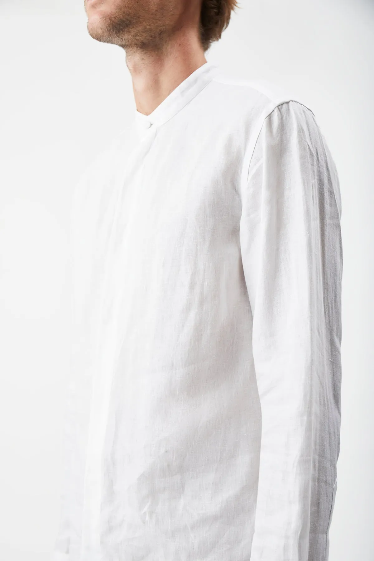 Ollie Shirt in White Linen sold by Gabriela Hearst product image thumbnail 5