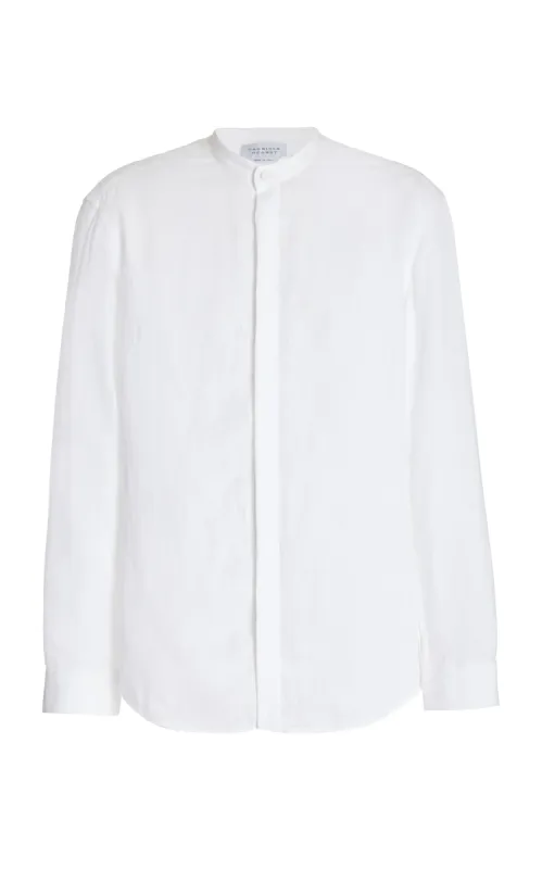 Ollie Shirt in White Linen sold by Gabriela Hearst