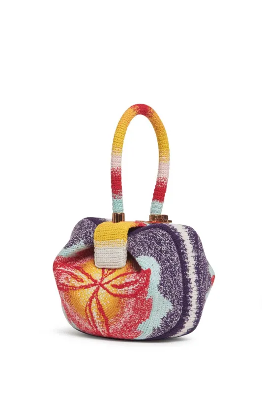 Nina Bag in Blue, Red & Orange Crochet sold by Gabriela Hearst