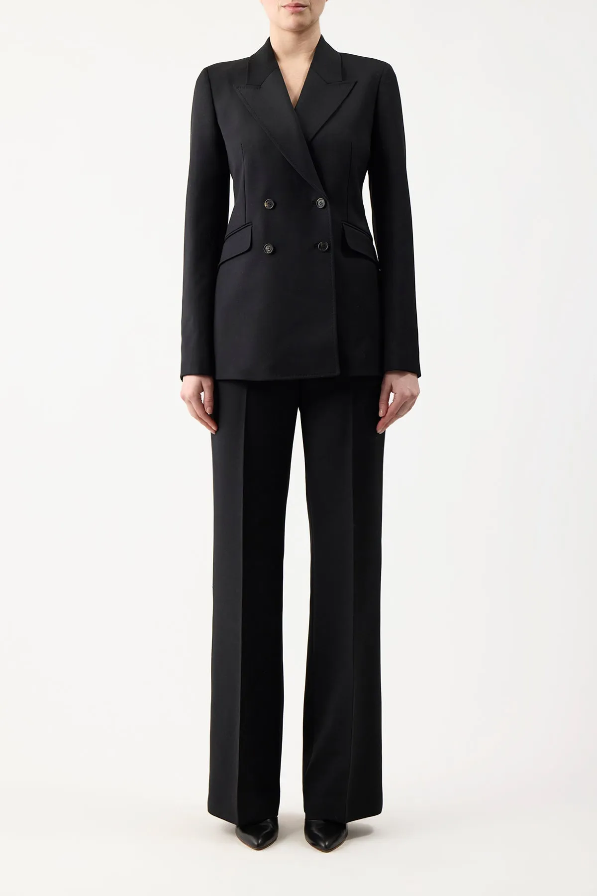 Angela Blazer in Black Sportswear Wool sold by Gabriela Hearst product image thumbnail 2