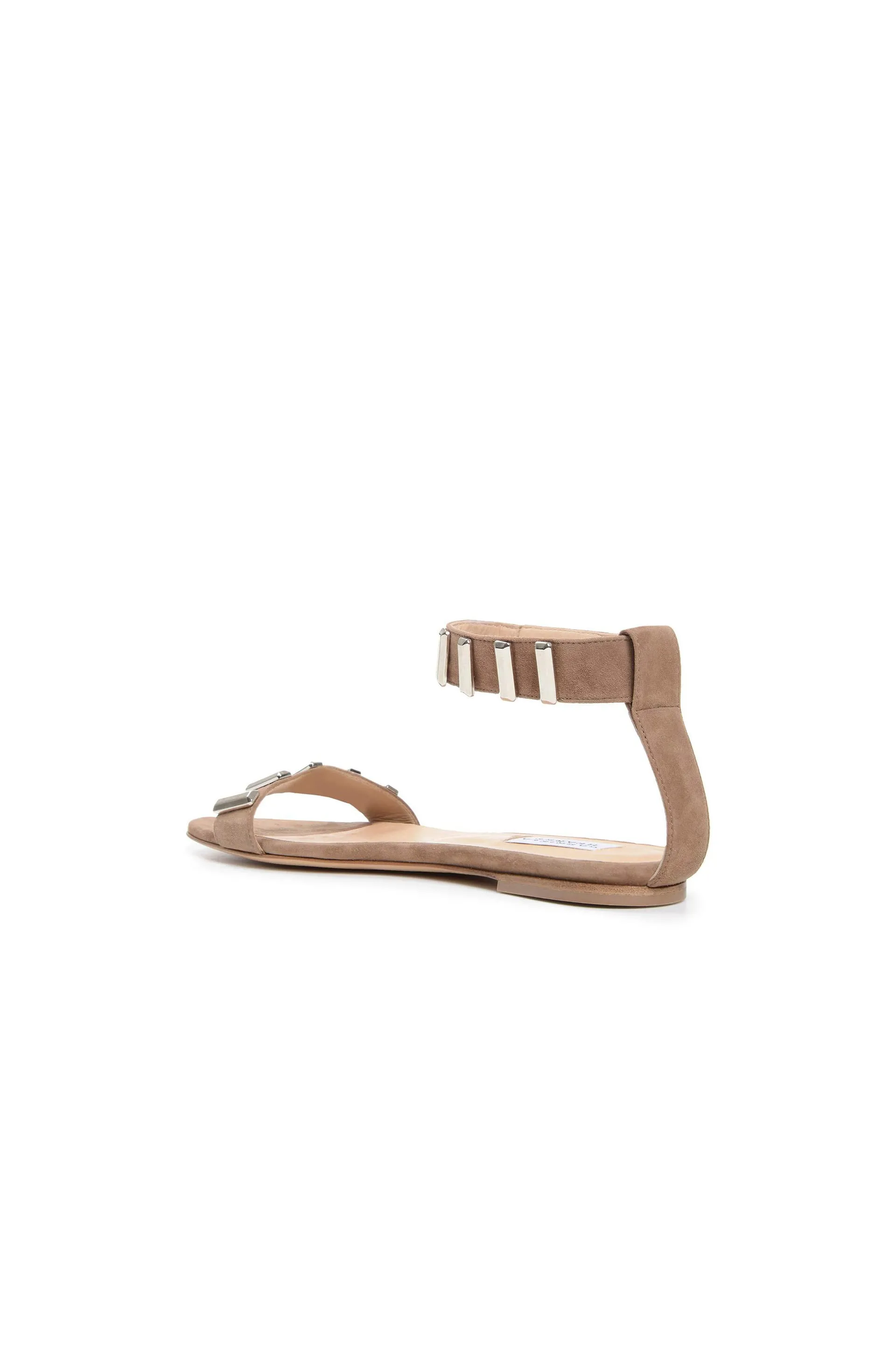 Lana Hardware Flat Sandal in Mink Suede sold by Gabriela Hearst product image thumbnail 3