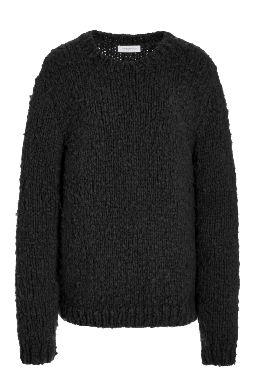 Lawrence Knit Sweater in Black Welfat Cashmere sold by Gabriela Hearst
