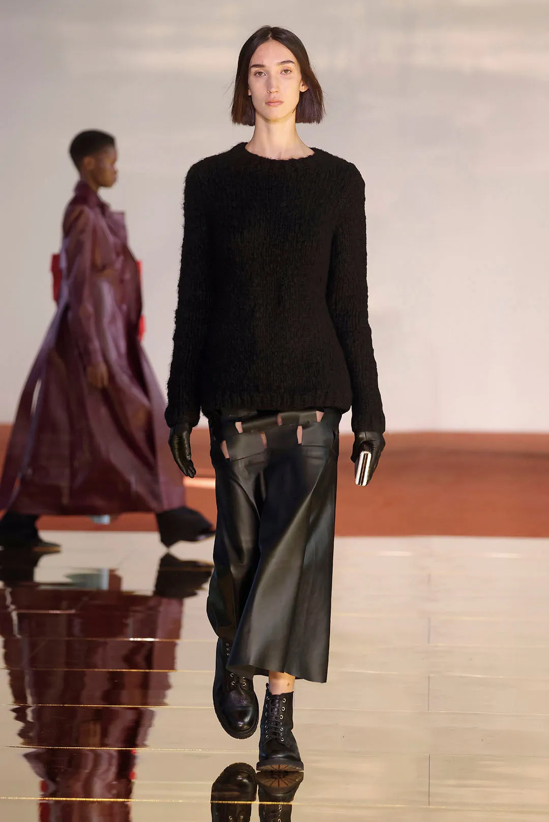 Lawrence Knit Sweater in Black Welfat Cashmere sold by Gabriela Hearst product image thumbnail 2