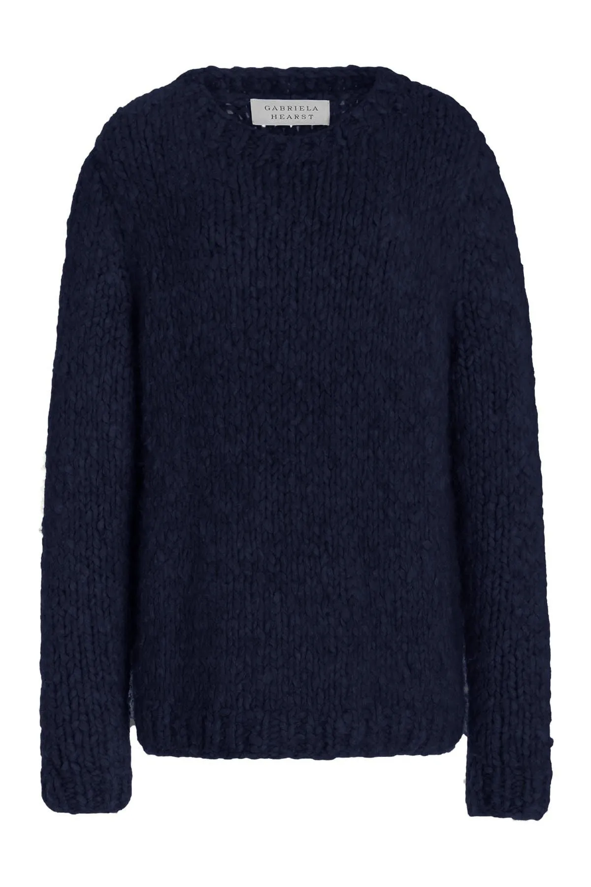 Lawrence Knit Sweater in Dark Navy Welfat Cashmere sold by Gabriela Hearst