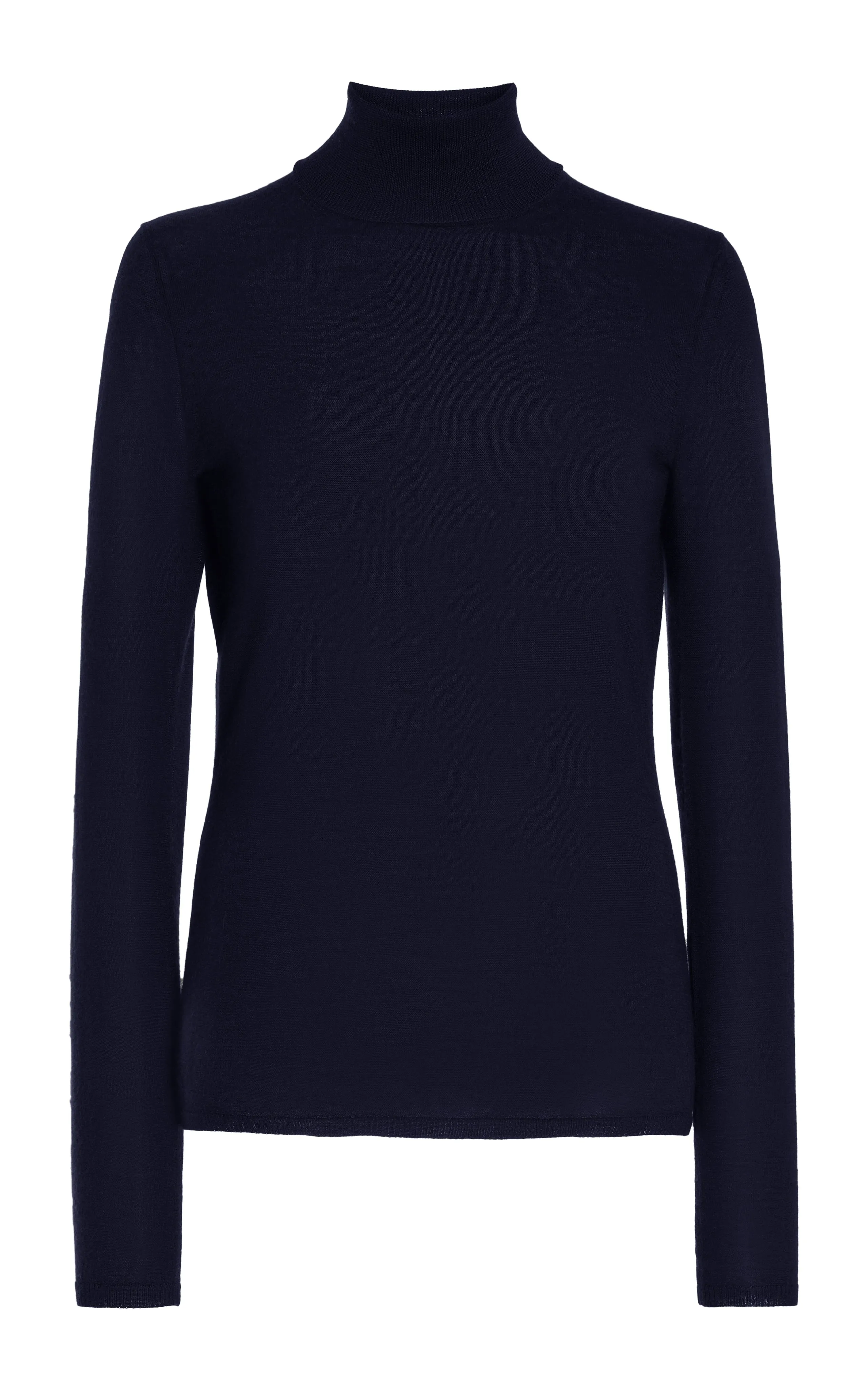Costa Knit Turtleneck in Dark Navy Cashmere Silk sold by Gabriela Hearst
