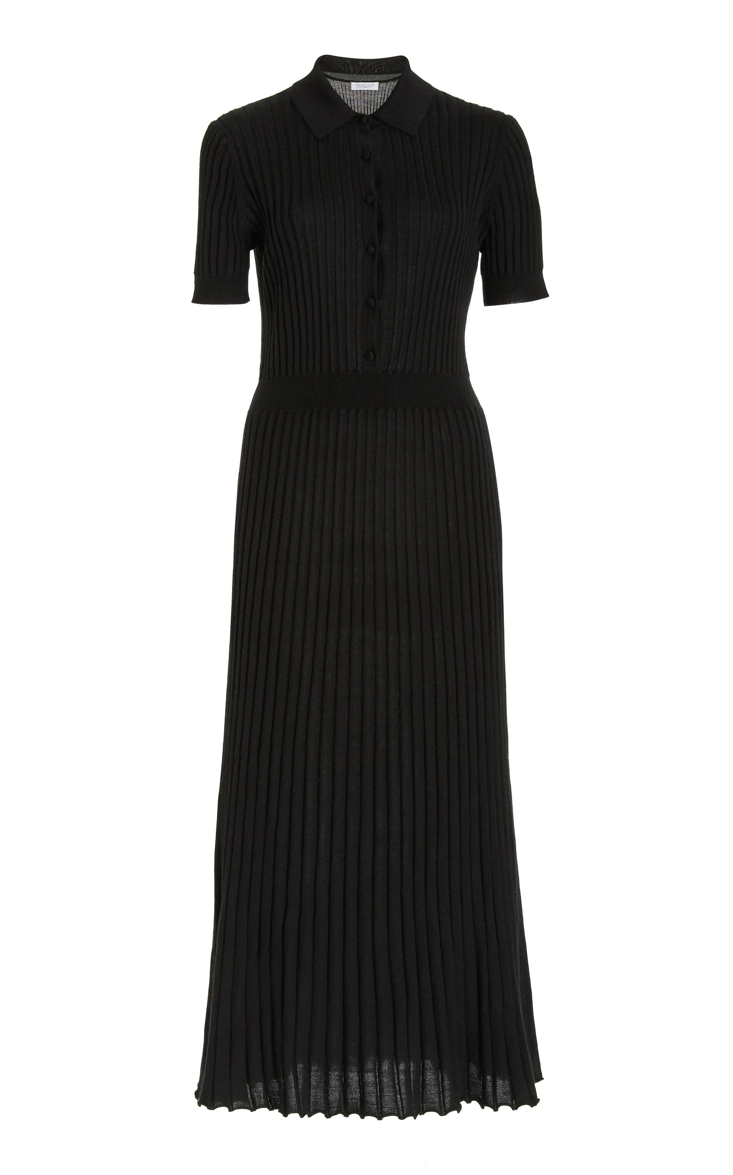 Amor Knit Midi Dress in Black Cashmere Silk sold by Gabriela Hearst