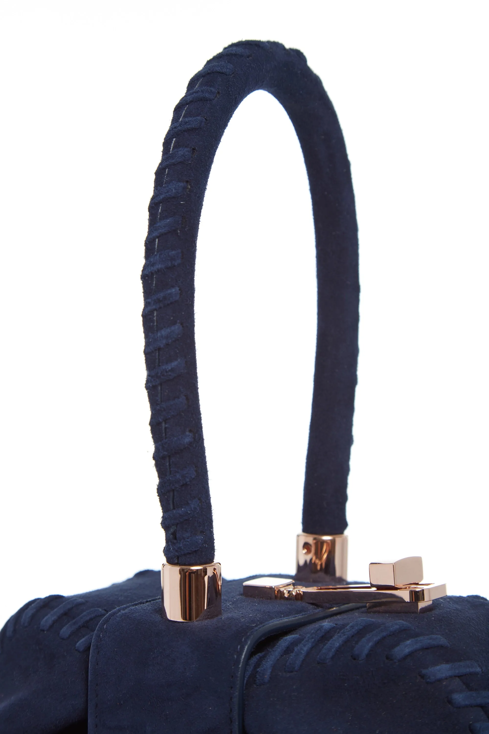 Whipstitch Demi Bag in Navy Suede sold by Gabriela Hearst product image thumbnail 4