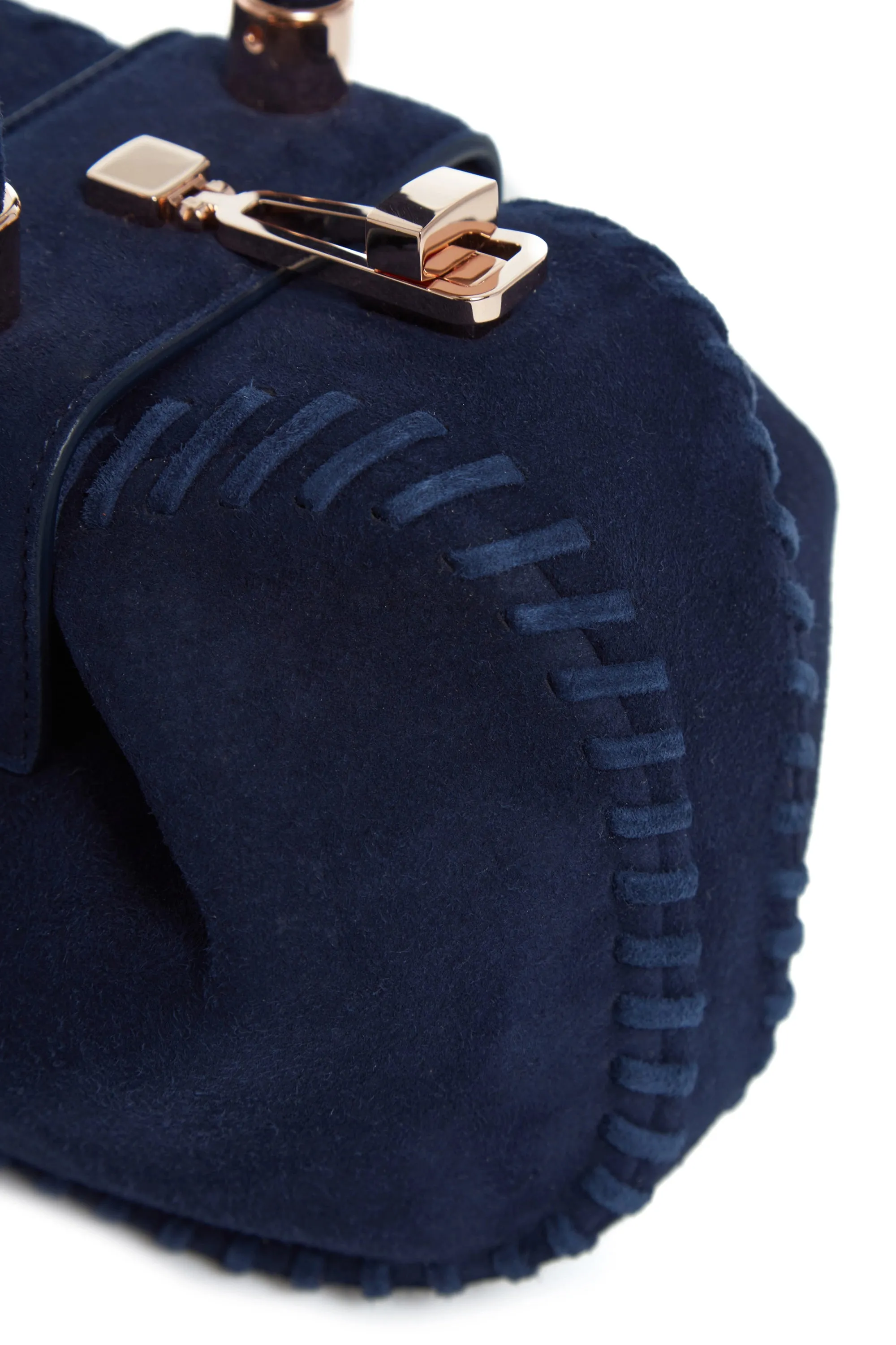 Whipstitch Demi Bag in Navy Suede sold by Gabriela Hearst product image thumbnail 5