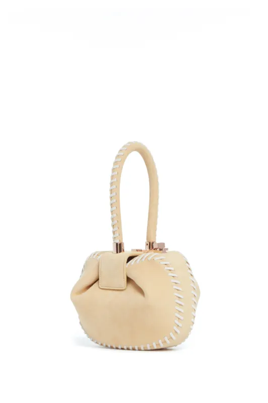 Whipstitch Demi Bag in Nude Suede sold by Gabriela Hearst