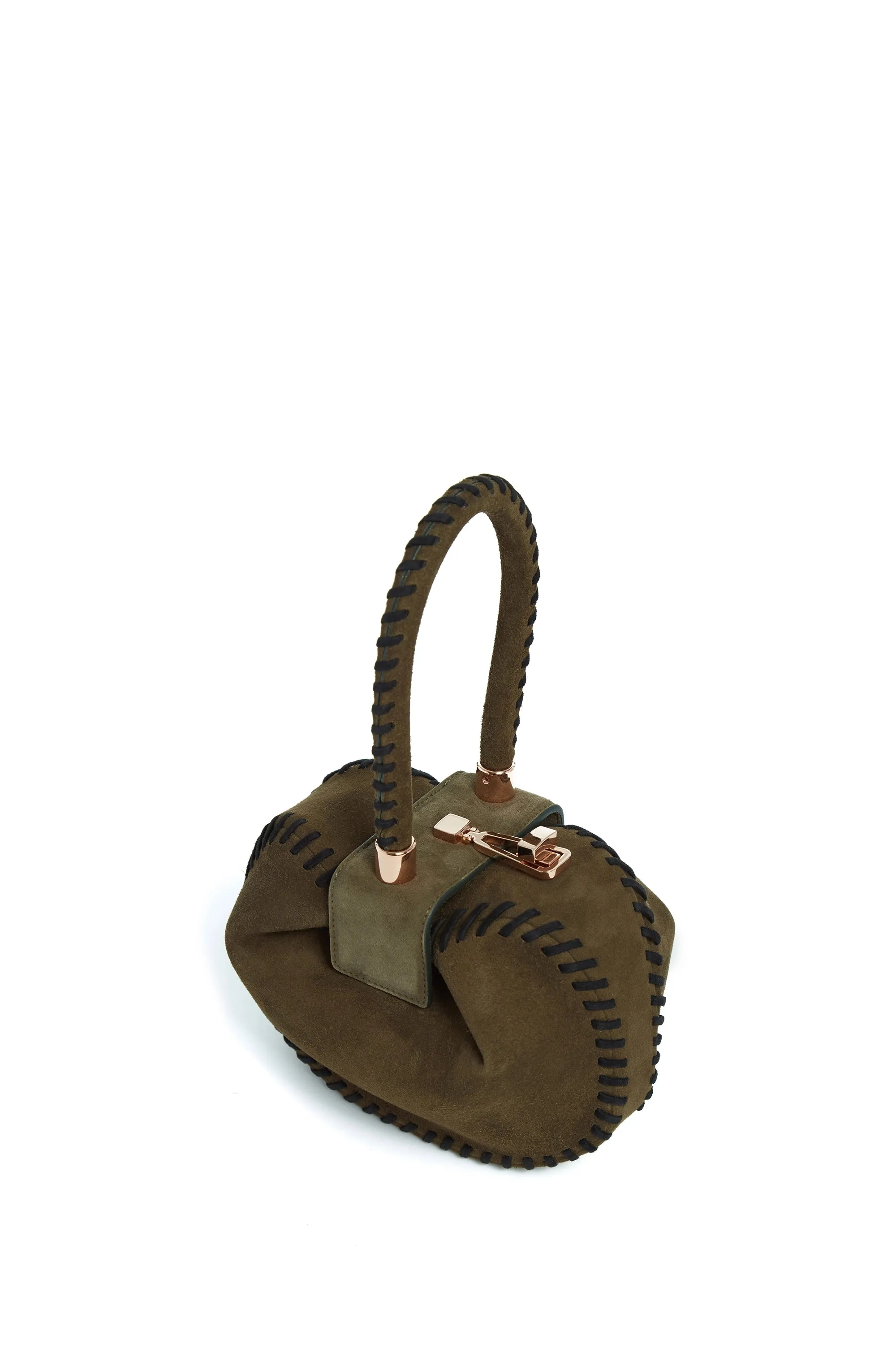 Whipstitch Demi Bag in Olive Suede sold by Gabriela Hearst product image thumbnail 3