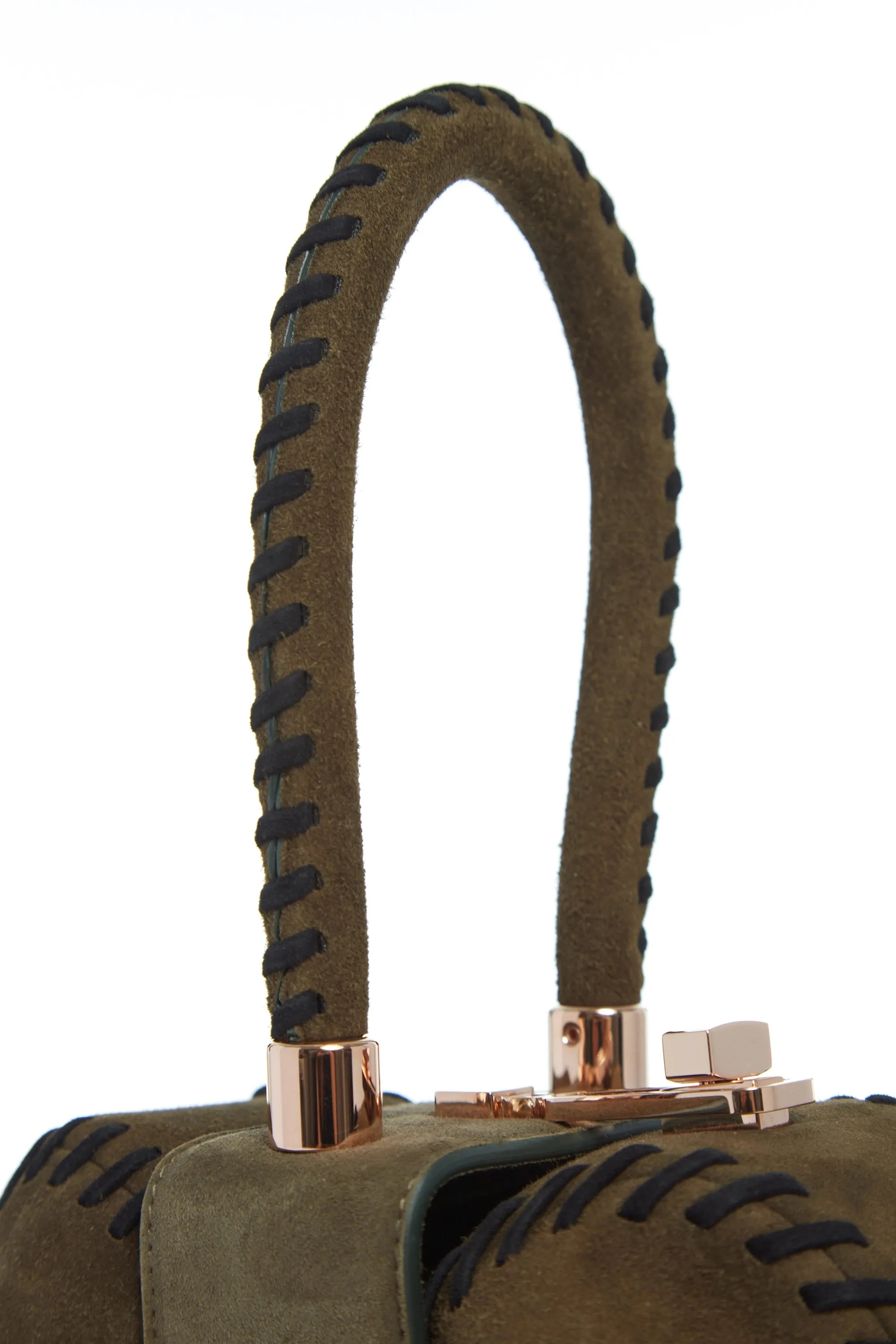 Whipstitch Demi Bag in Olive Suede sold by Gabriela Hearst product image thumbnail 4
