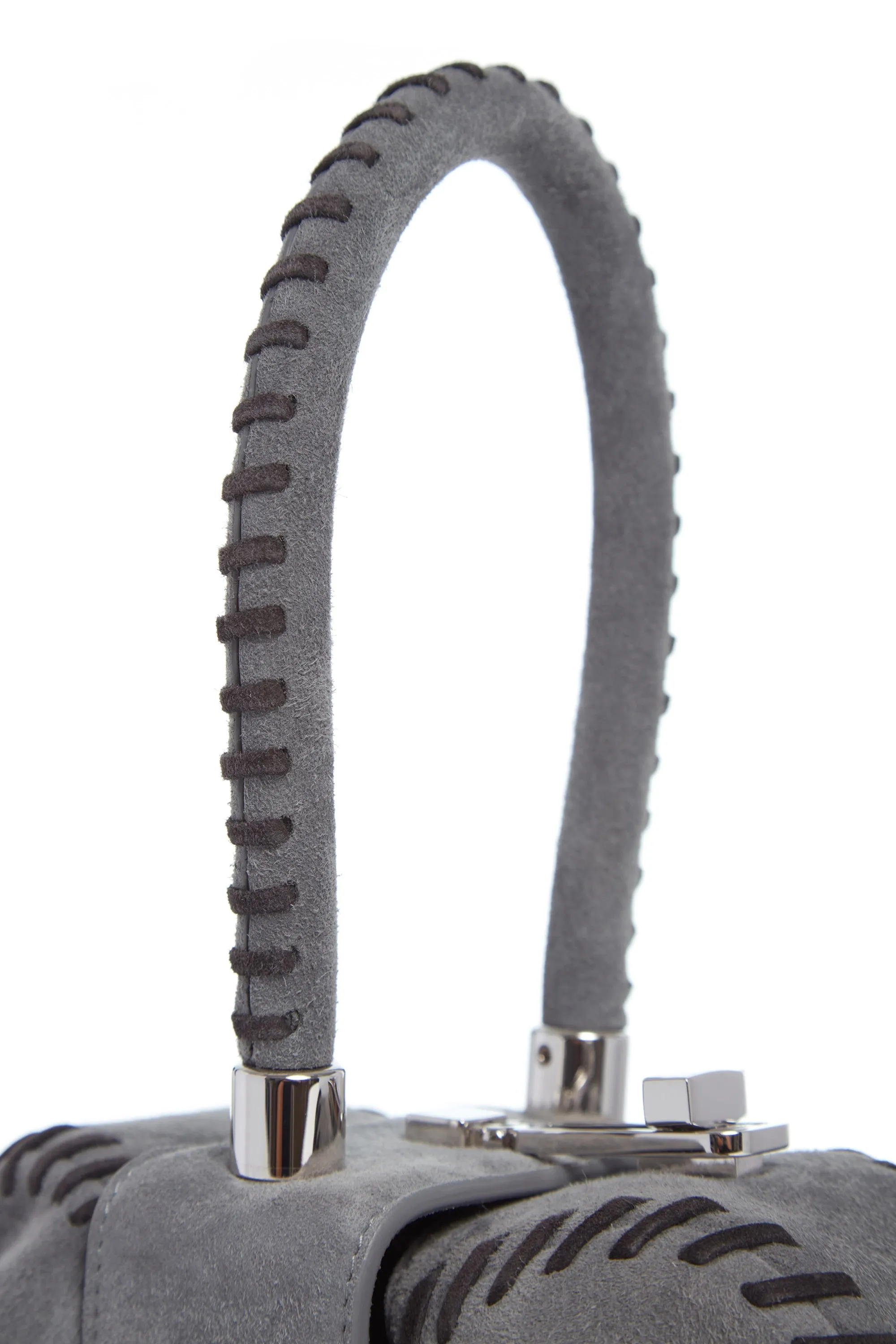 Whipstitch Demi Bag in Charcoal Suede sold by Gabriela Hearst product image thumbnail 4