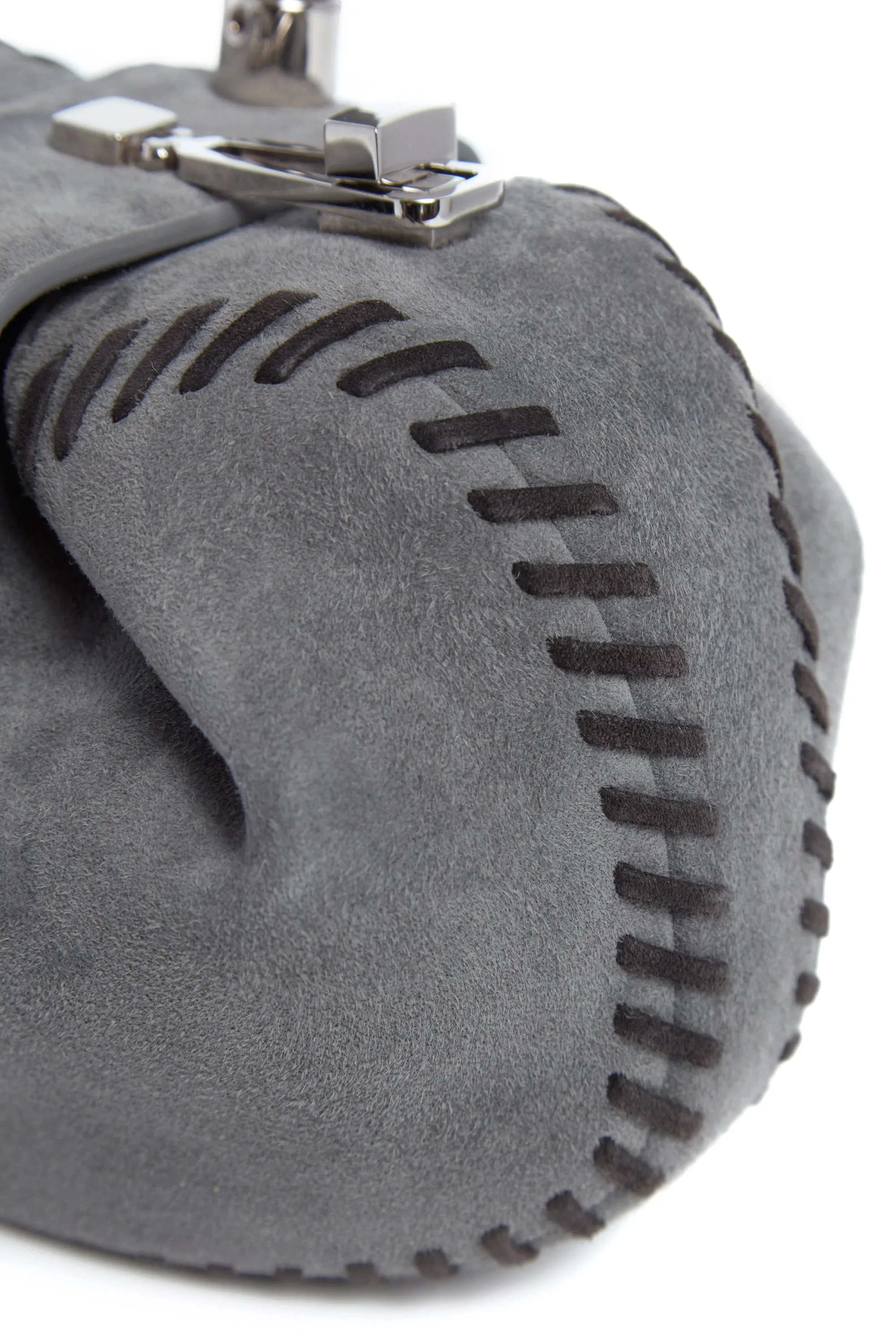 Whipstitch Demi Bag in Charcoal Suede sold by Gabriela Hearst product image thumbnail 5