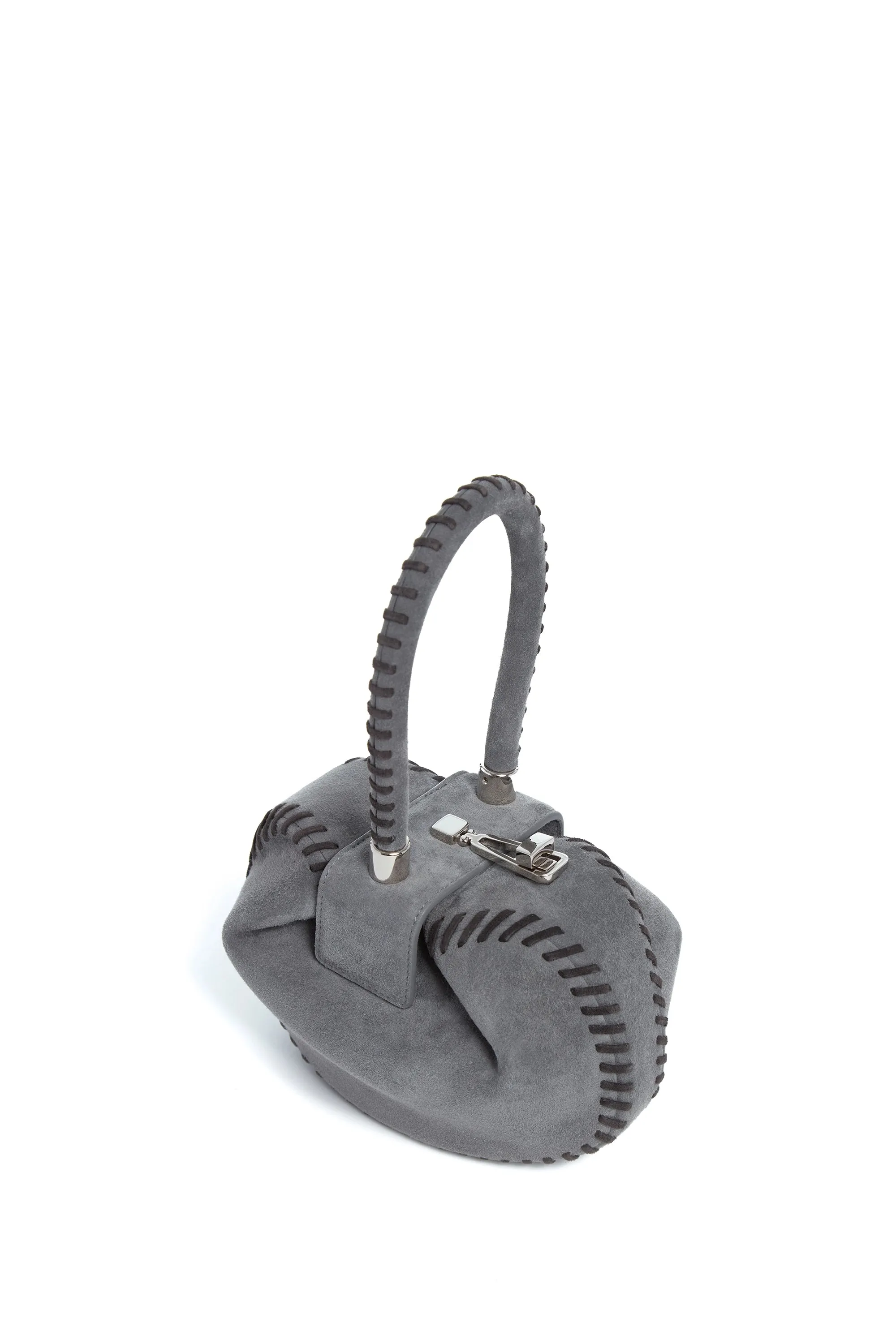 Whipstitch Demi Bag in Charcoal Suede sold by Gabriela Hearst product image thumbnail 3
