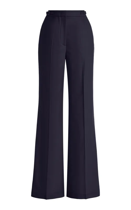 Vesta Flare Pant in Dark Navy Sportswear Wool sold by Gabriela Hearst