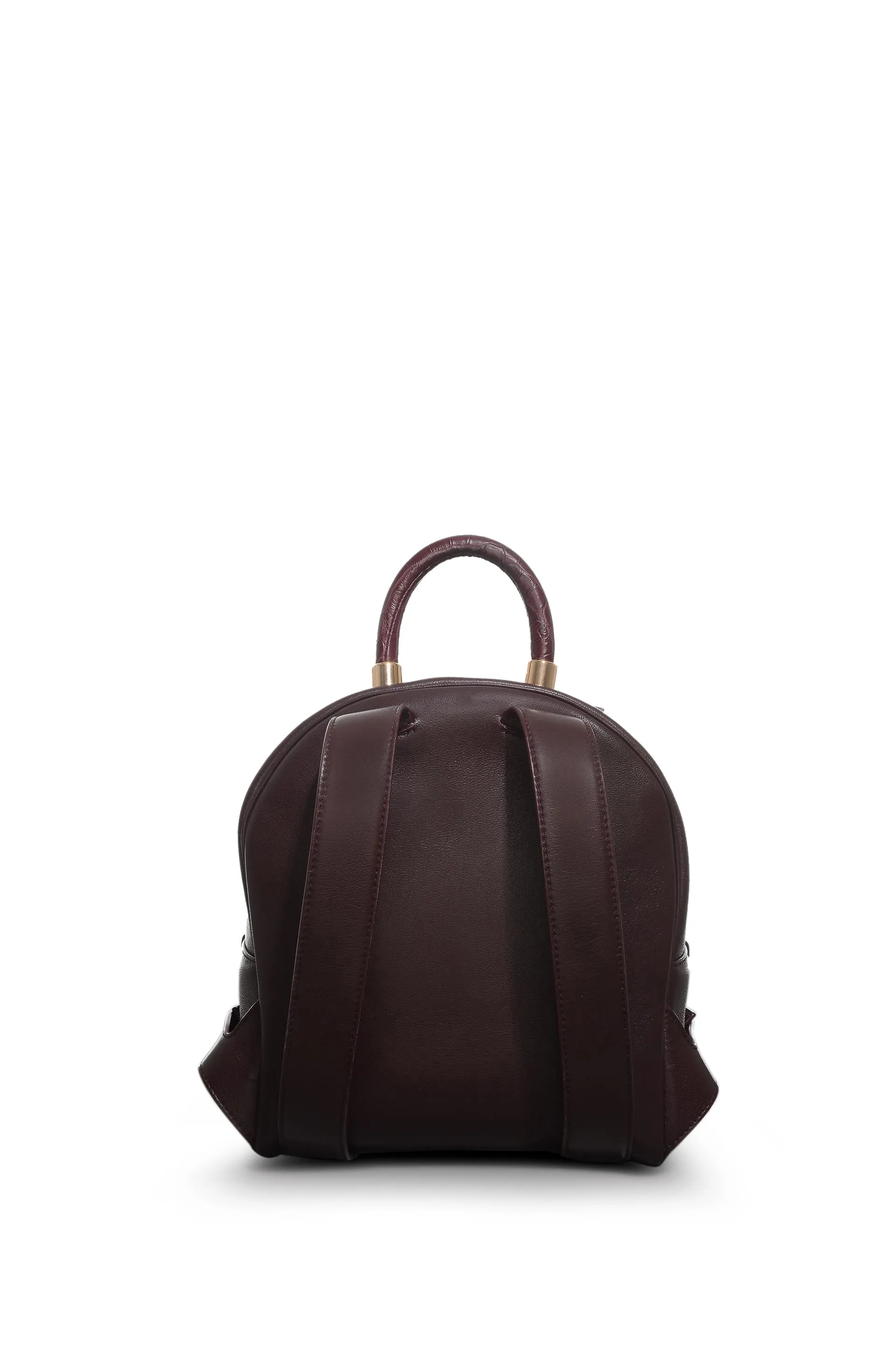Mini Billie Backpack in Bordeaux Nappa Leather with Crocodile Leather Handle sold by Gabriela Hearst product image thumbnail 3