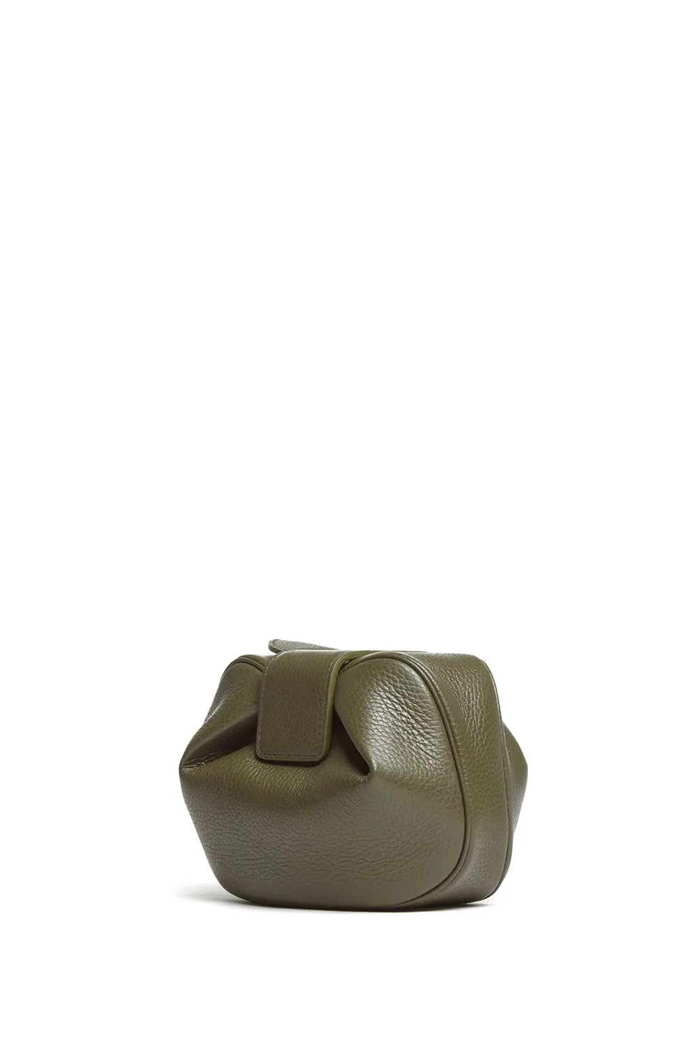 Soft Demi Clutch in Olive Textured Leather sold by Gabriela Hearst