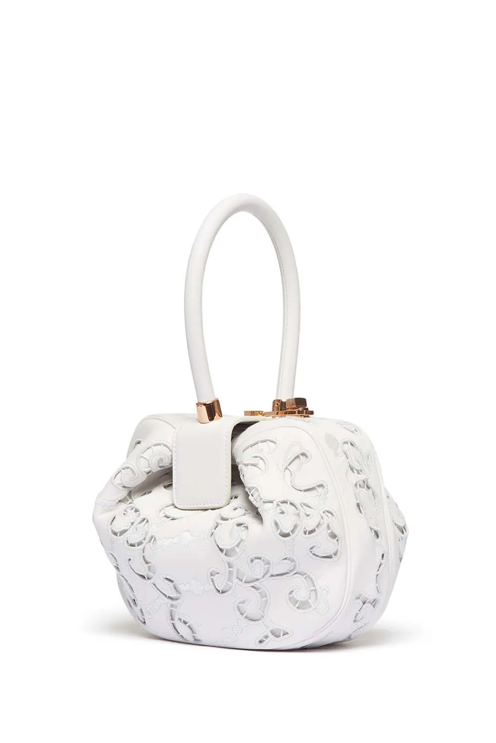 Nina Bag in Ivory Nappa Leather with Lace sold by Gabriela Hearst