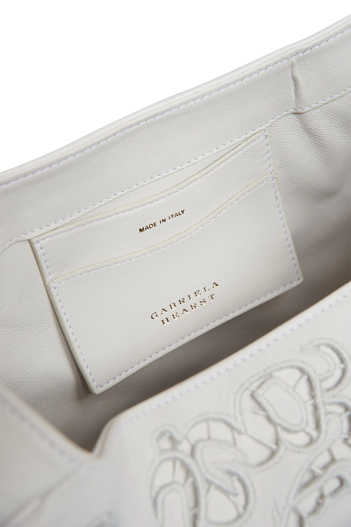 Nina Bag in Ivory Nappa Leather with Lace sold by Gabriela Hearst product image thumbnail 3