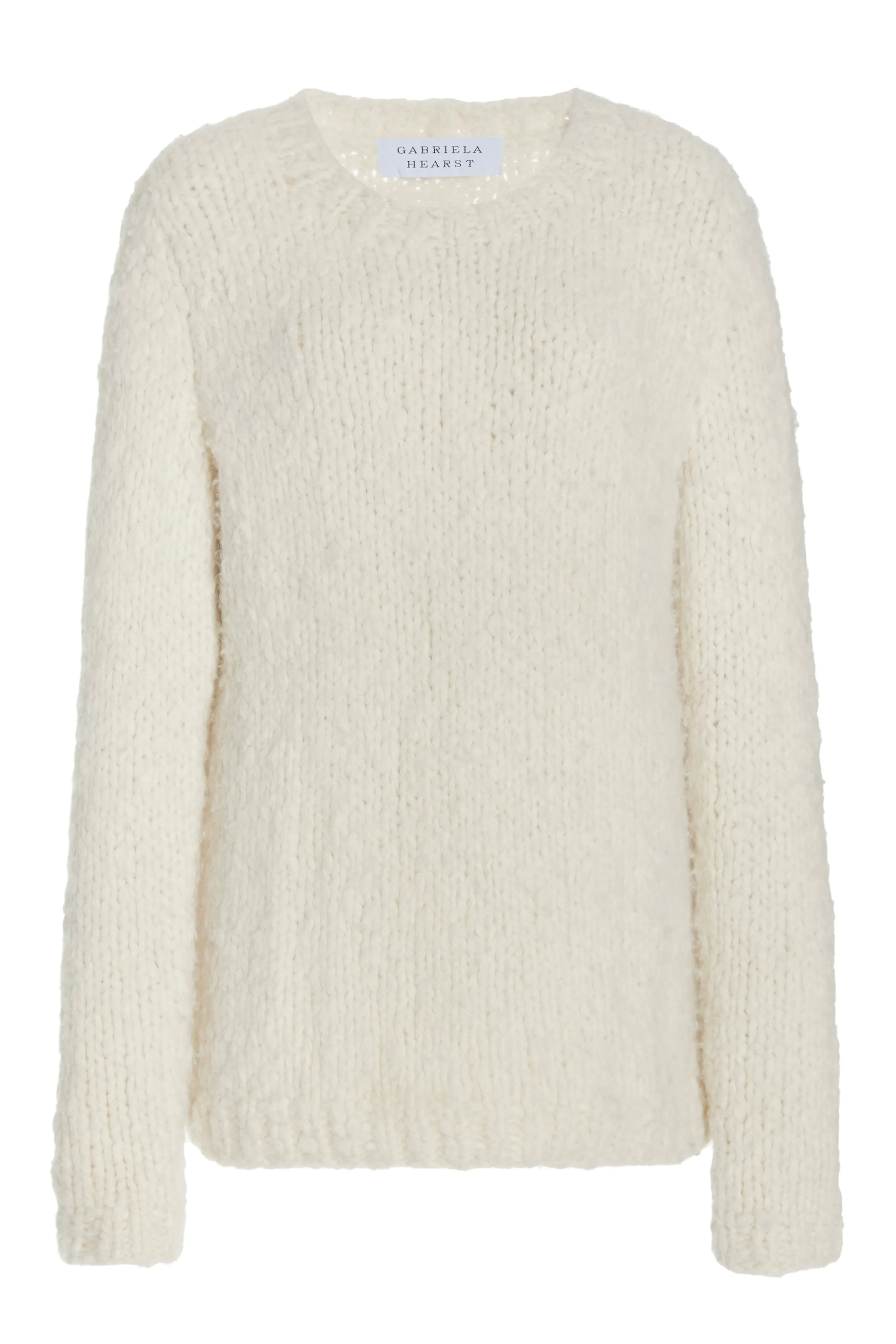 Lawrence Knit Sweater in Ivory Welfat Cashmere sold by Gabriela Hearst