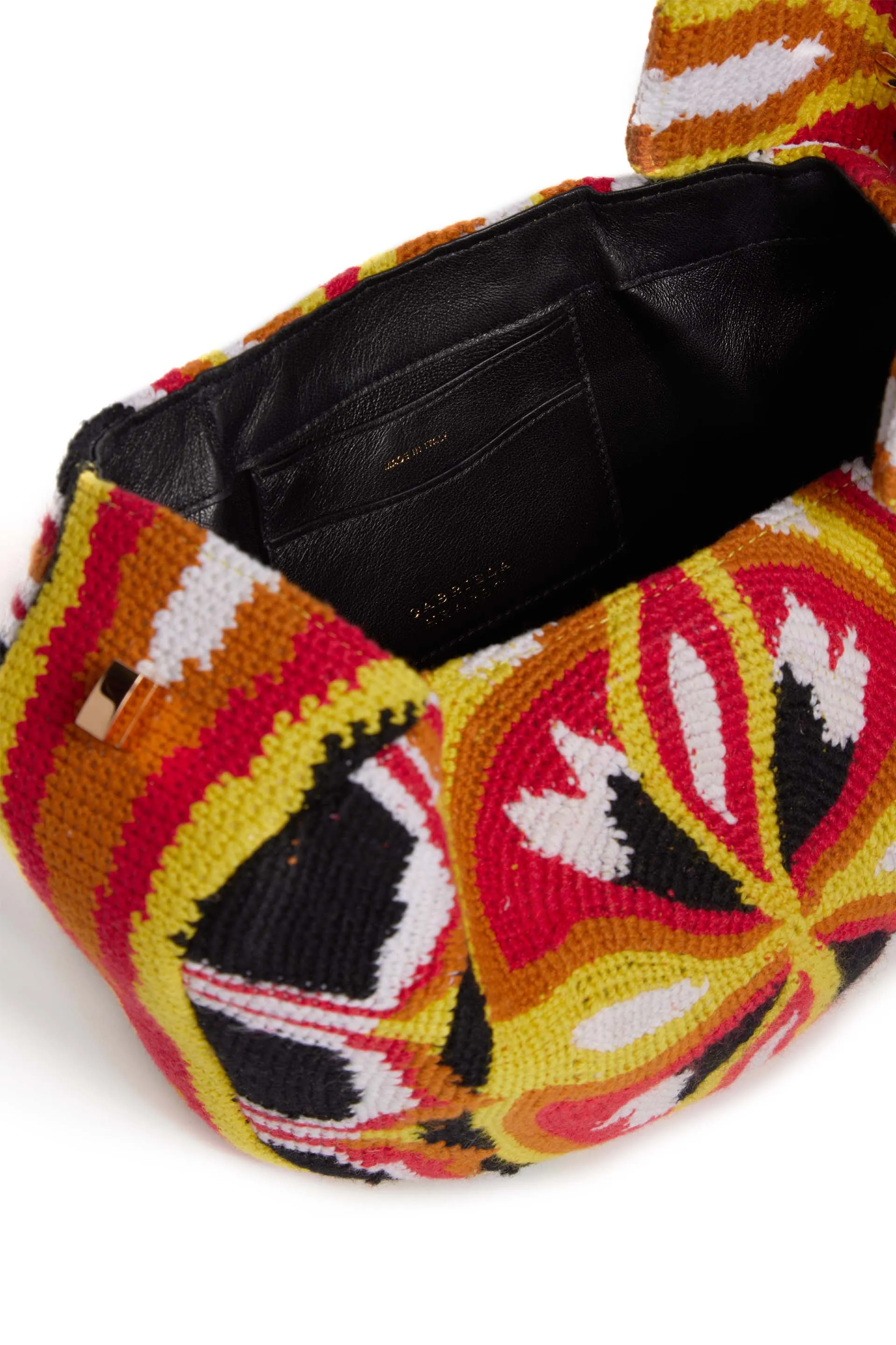 Demi Bag in Red, Yellow & Black Crochet sold by Gabriela Hearst product image thumbnail 4