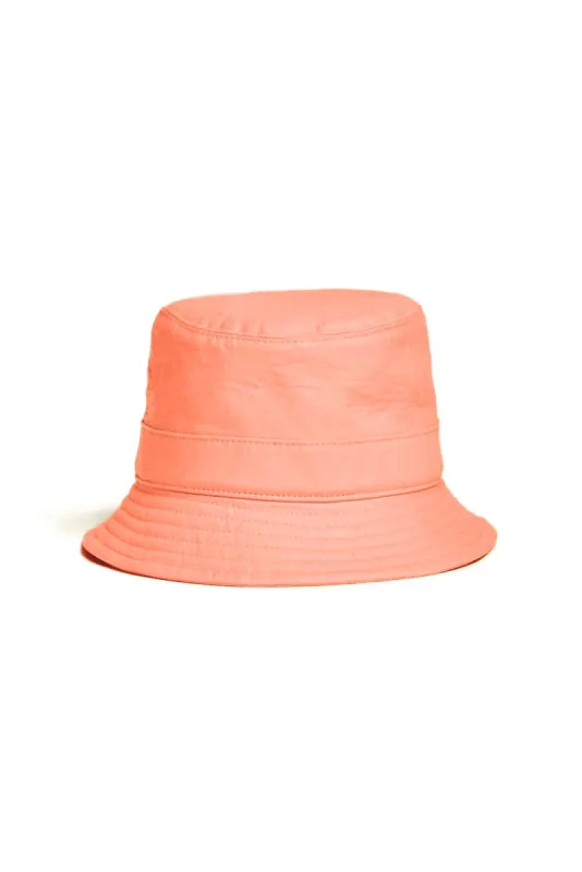 Bucket Hat in Watermelon Tourmaline Linen made by Gabriela Hearst