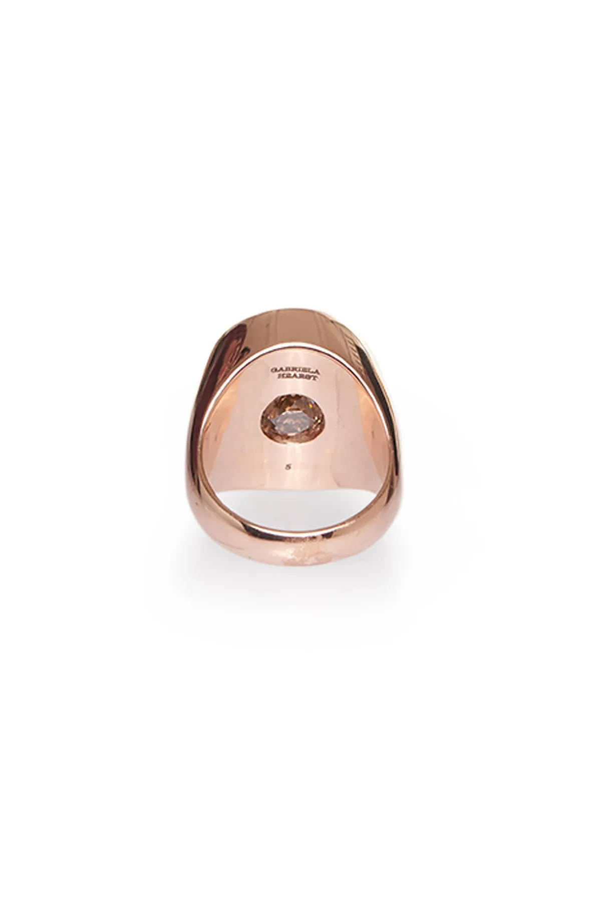One Ounce Signet Ring in Rose Gold & Tiger's Eye sold by Gabriela Hearst product image thumbnail 2