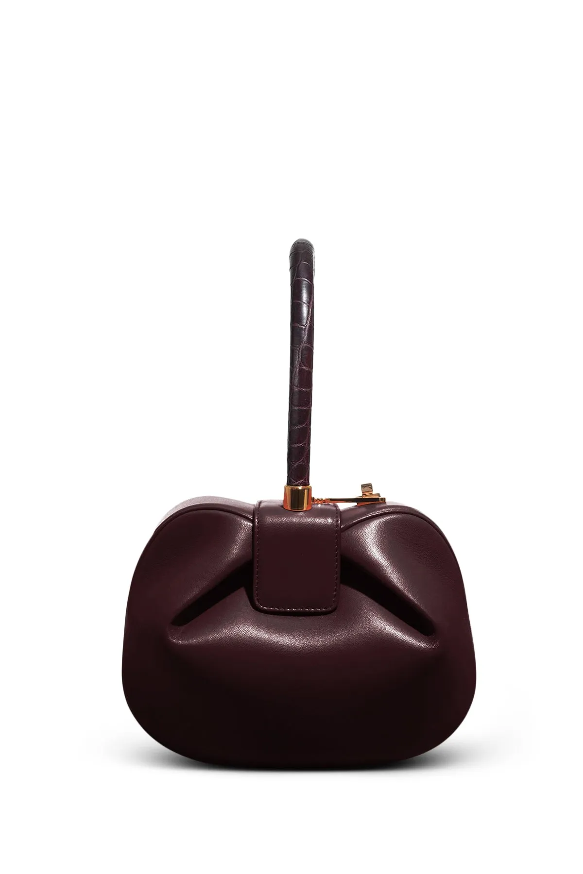 Nina Bag in Bordeaux Nappa Leather with Crocodile Leather Handle sold by Gabriela Hearst product image thumbnail 2