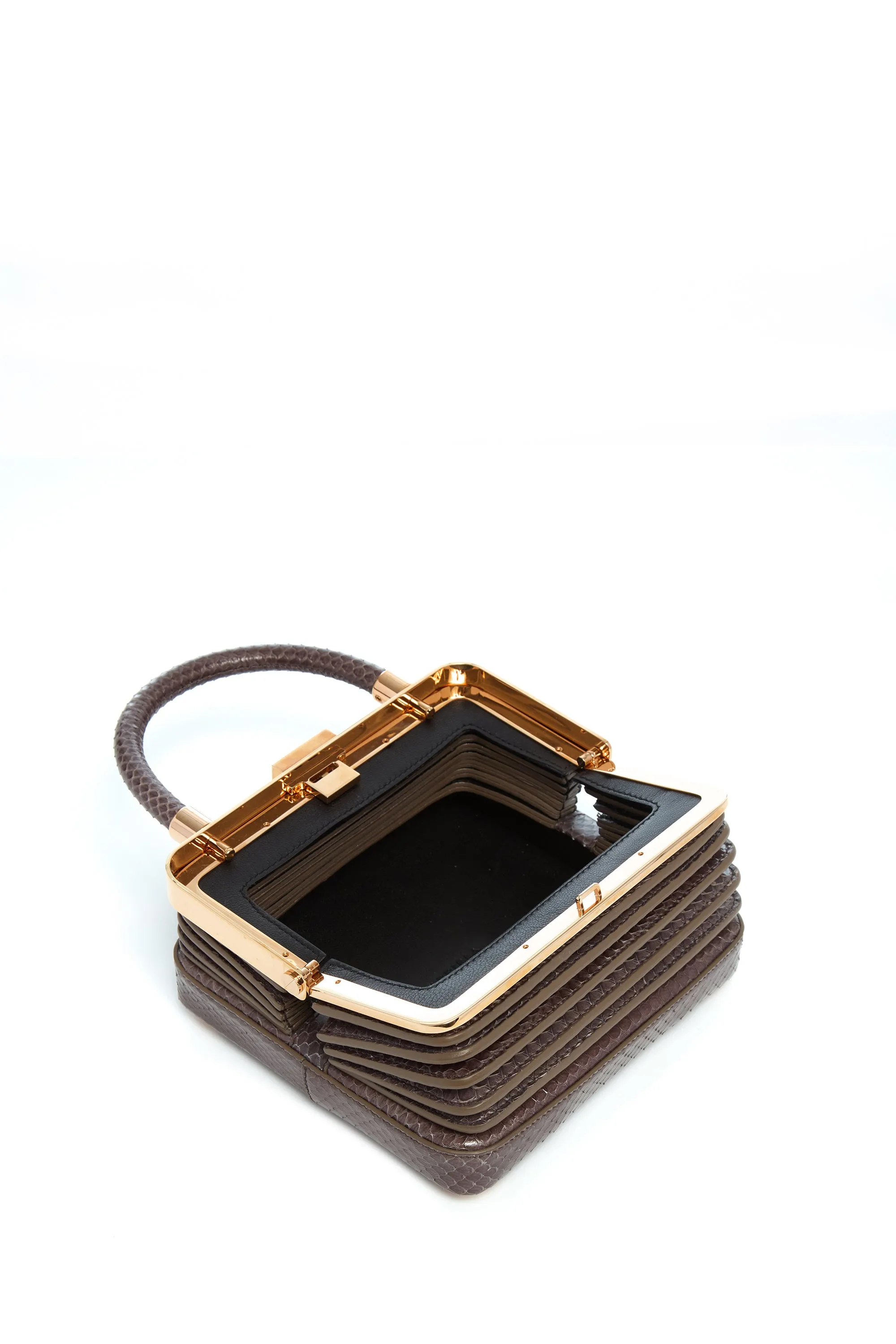 Small Diana Bag in Charcoal Snakeskin sold by Gabriela Hearst product image thumbnail 4