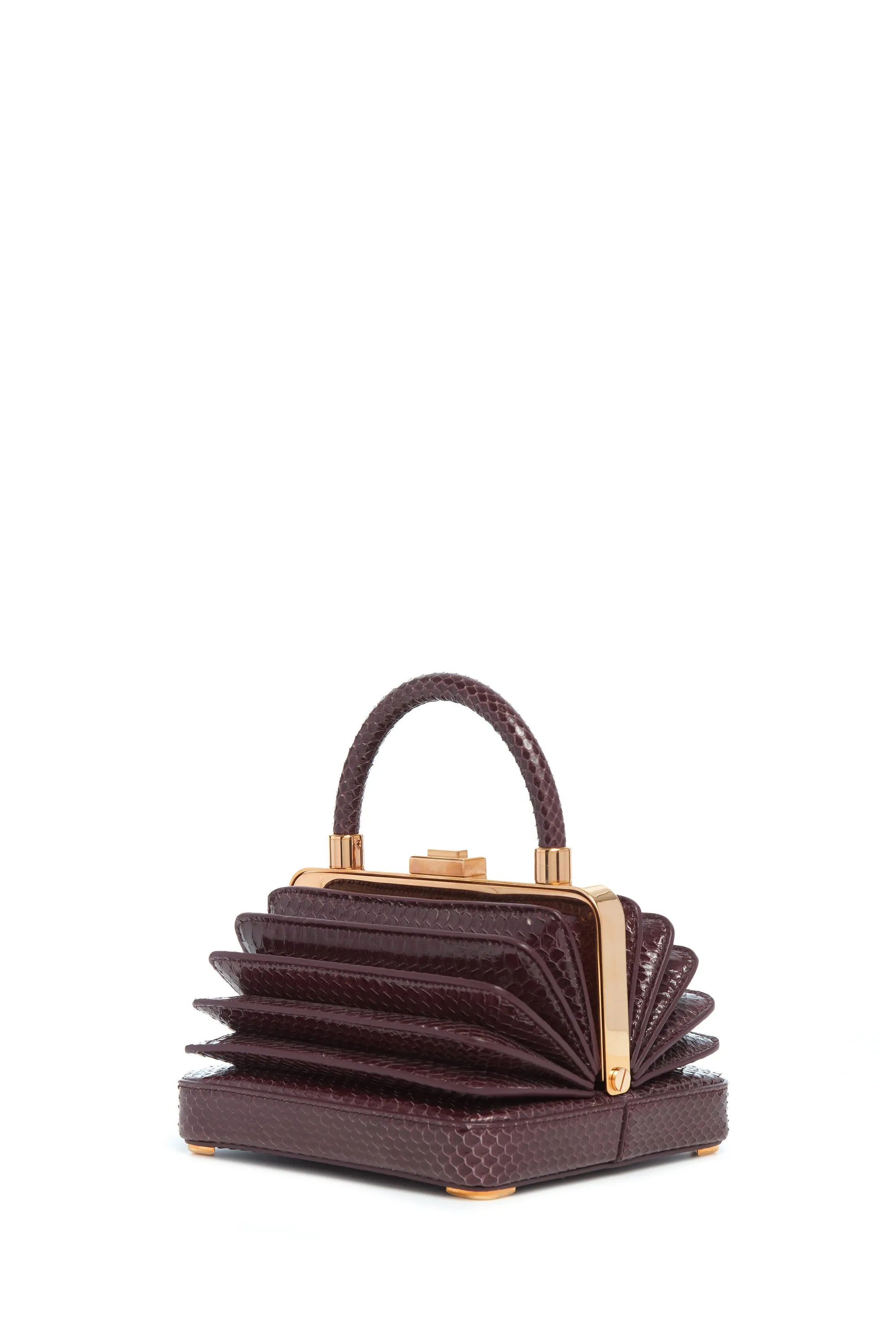 Small Diana Bag in Bordeaux Snakeskin sold by Gabriela Hearst