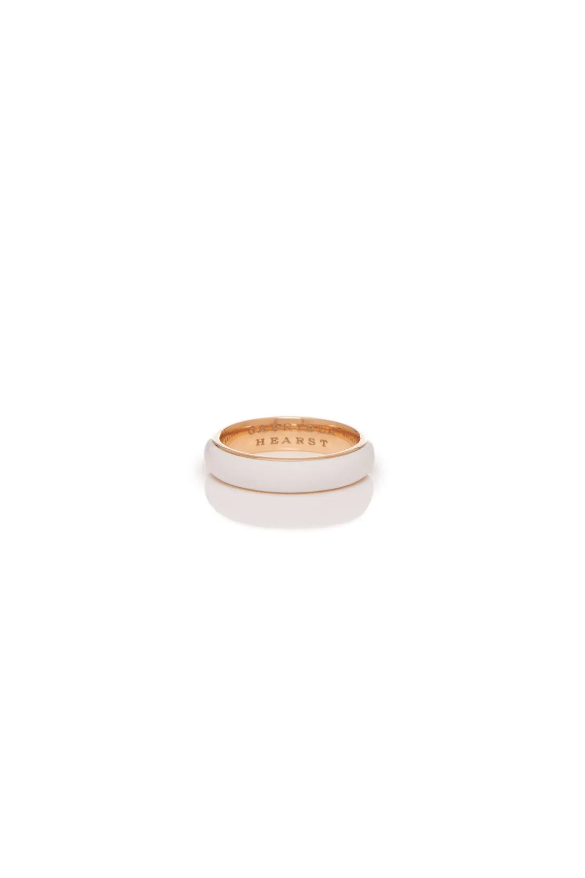 Ring in 18K Rose Gold & Vitreous Ivory Enamel sold by Gabriela Hearst