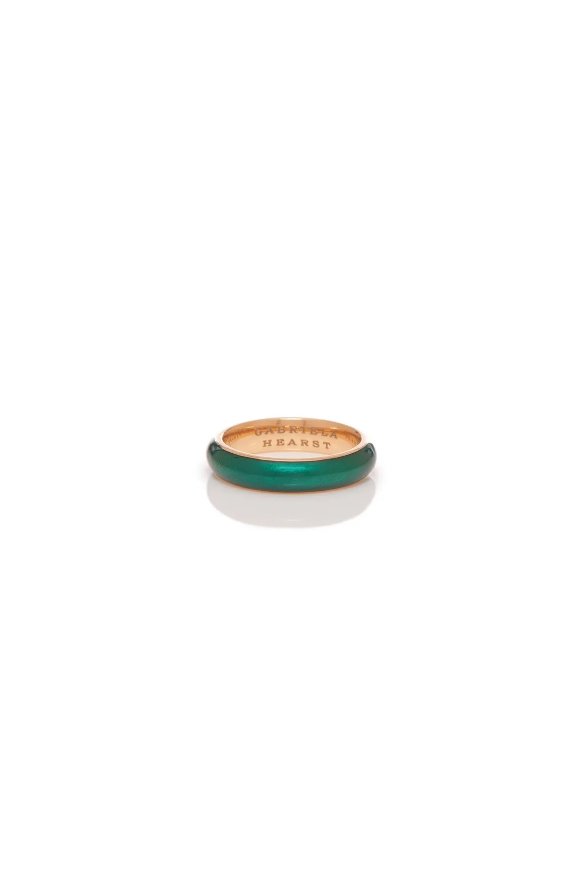 Ring in 18K Rose Gold & Vitreous Green Enamel sold by Gabriela Hearst