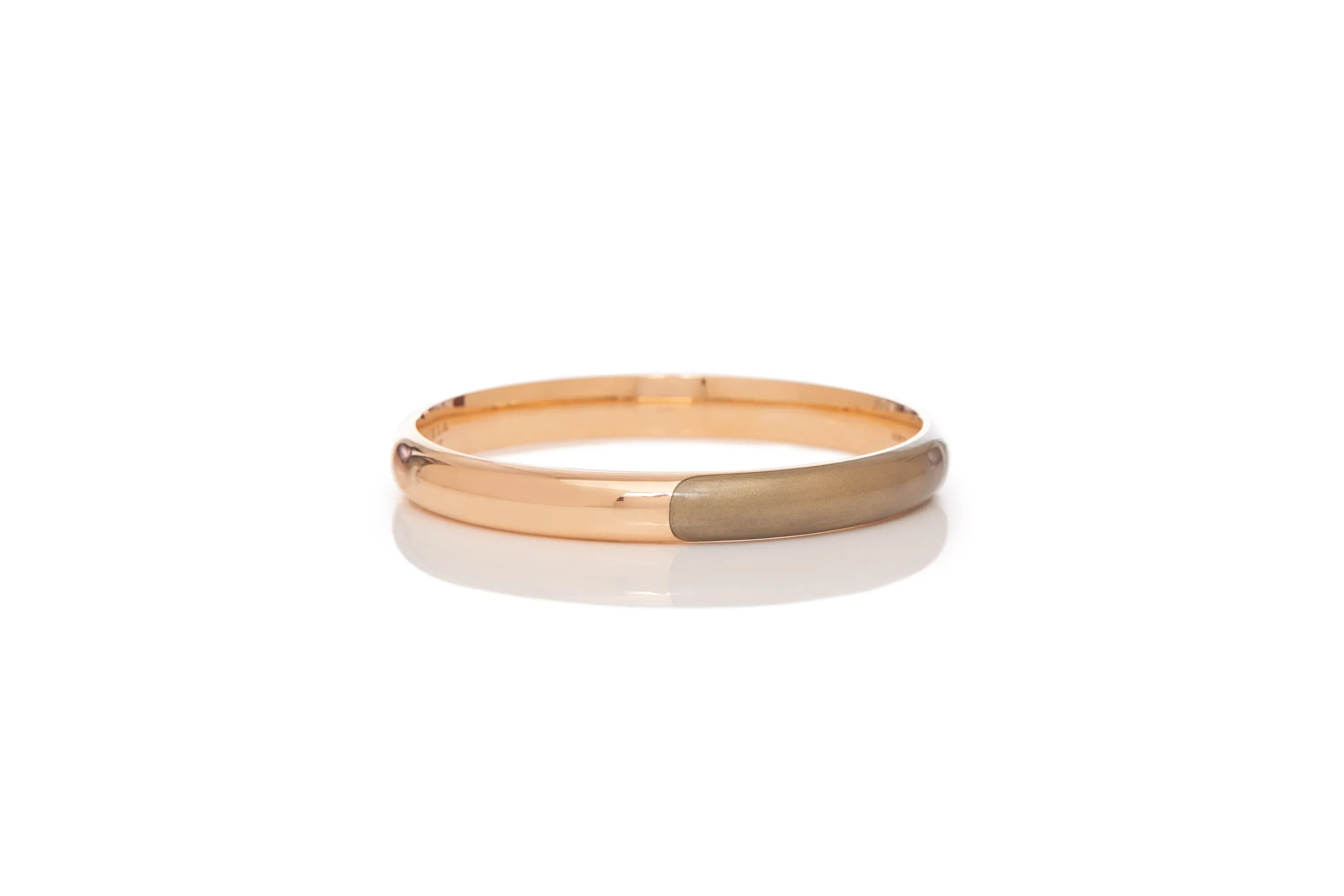 Bangle in 18K Rose Gold & Vitreous Yellow Enamel sold by Gabriela Hearst product image thumbnail 2