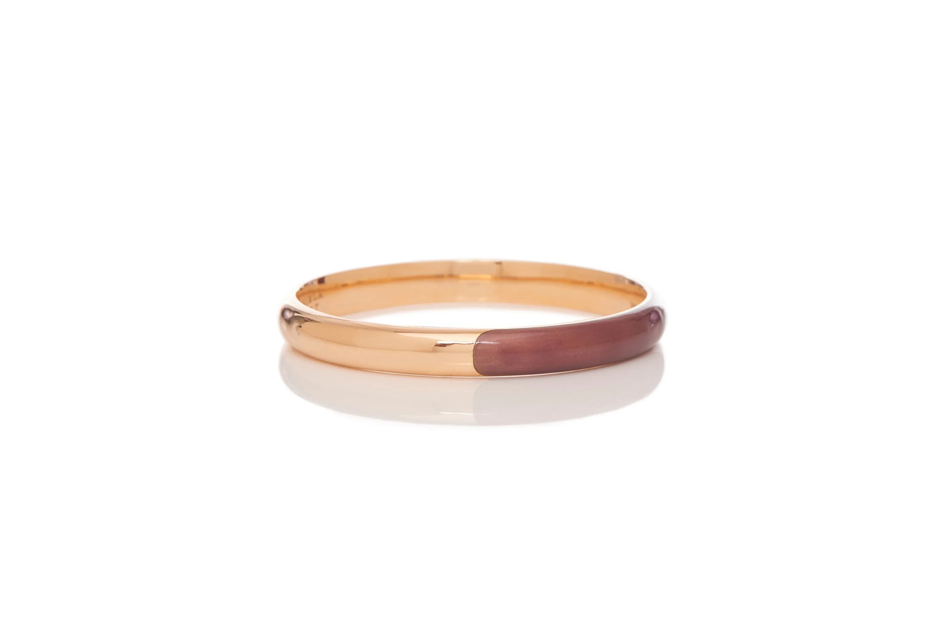 Bangle in 18K Rose Gold & Vitreous Brown Enamel sold by Gabriela Hearst product image thumbnail 2