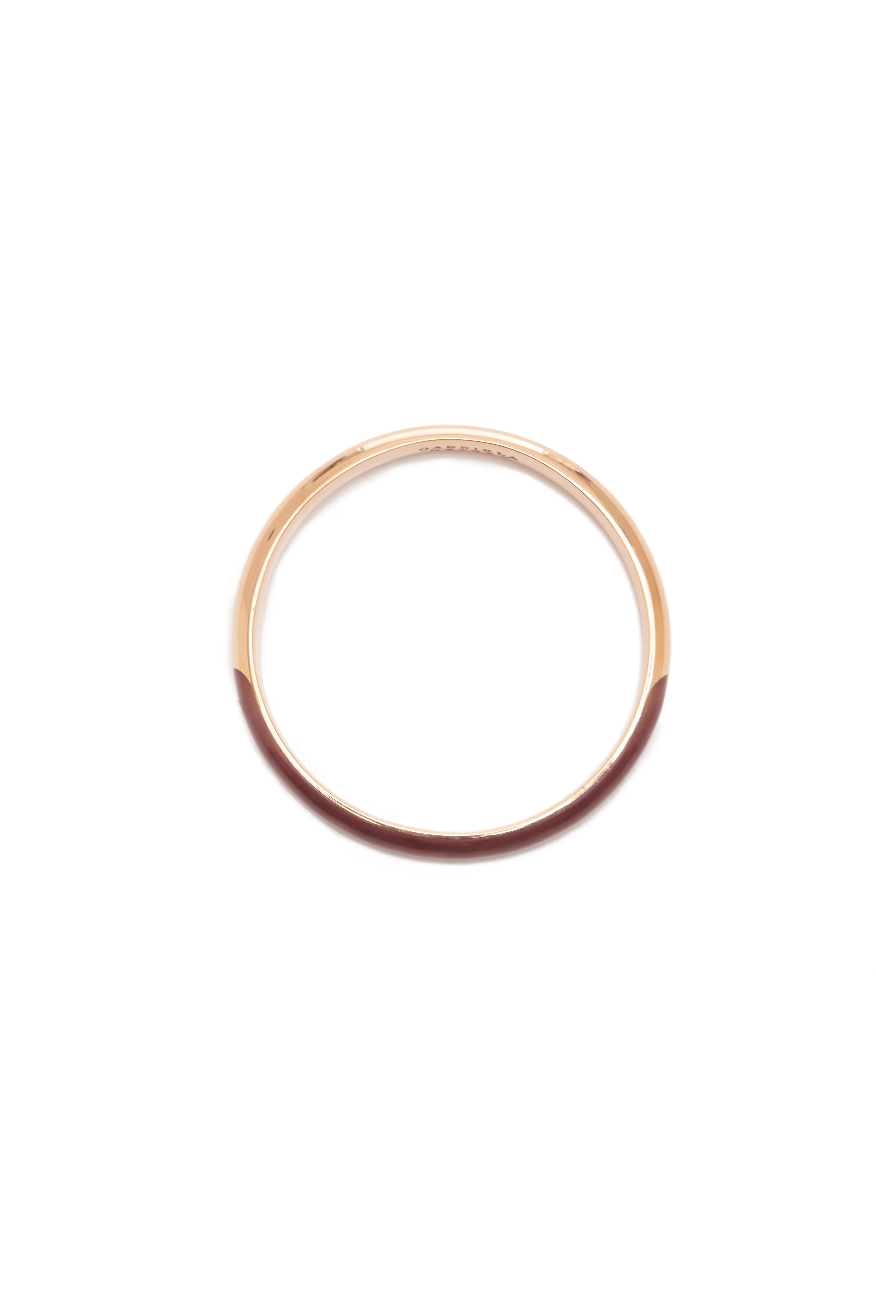 Bangle in 18K Rose Gold & Vitreous Brown Enamel sold by Gabriela Hearst product image thumbnail 3
