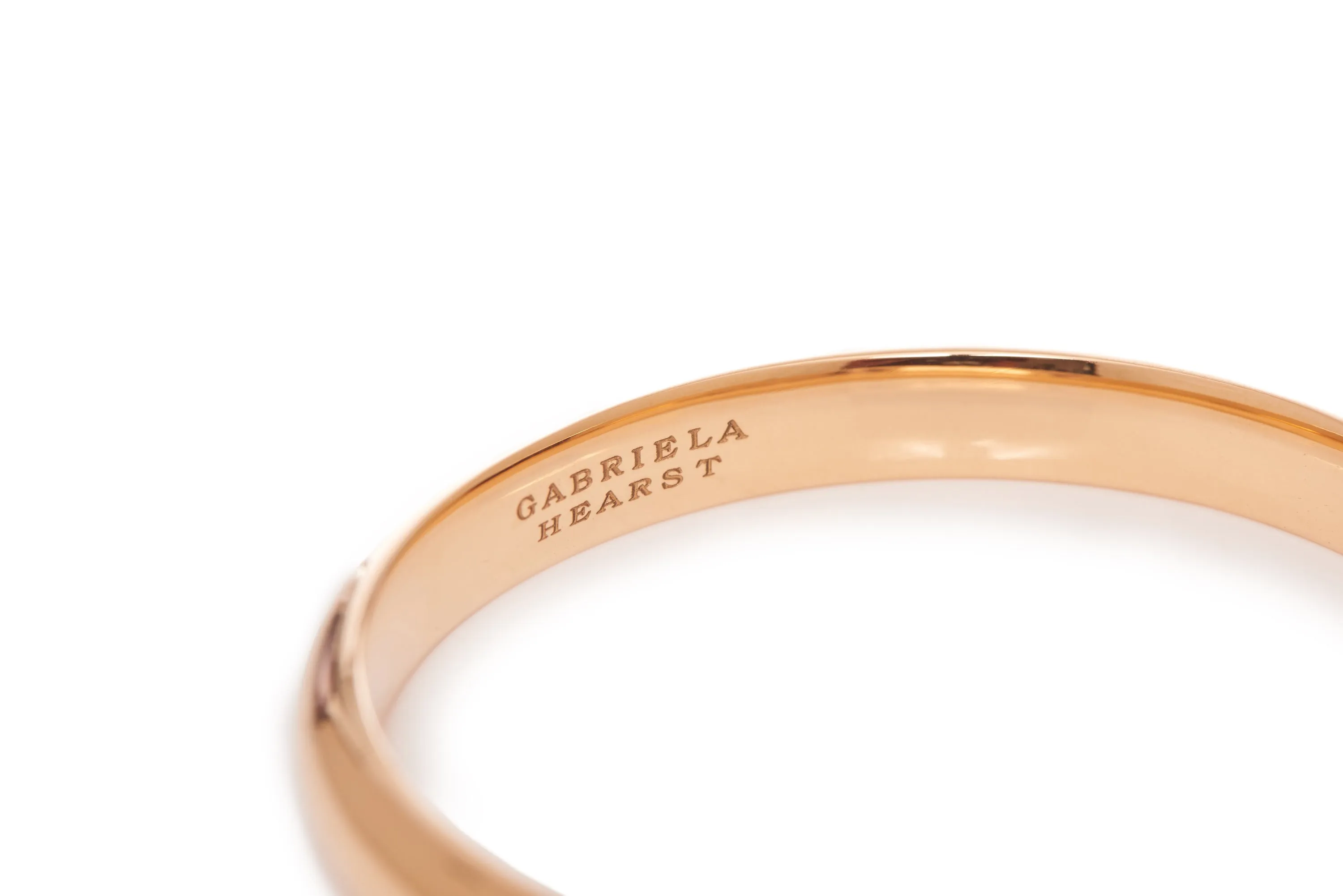 Bangle in 18K Rose Gold & Vitreous Green Enamel sold by Gabriela Hearst product image thumbnail 5